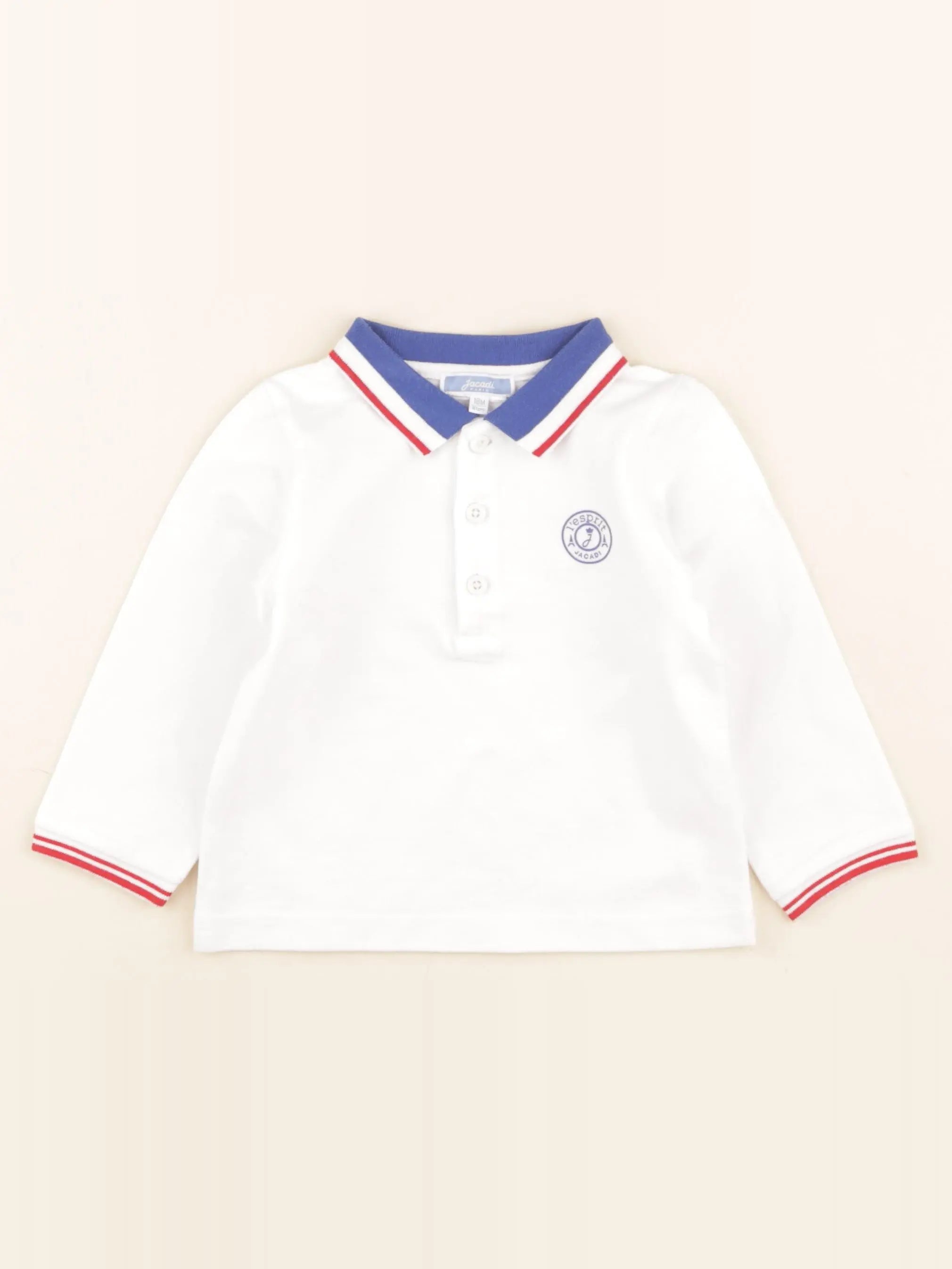 Jacadi - polo blanc - 12 mois