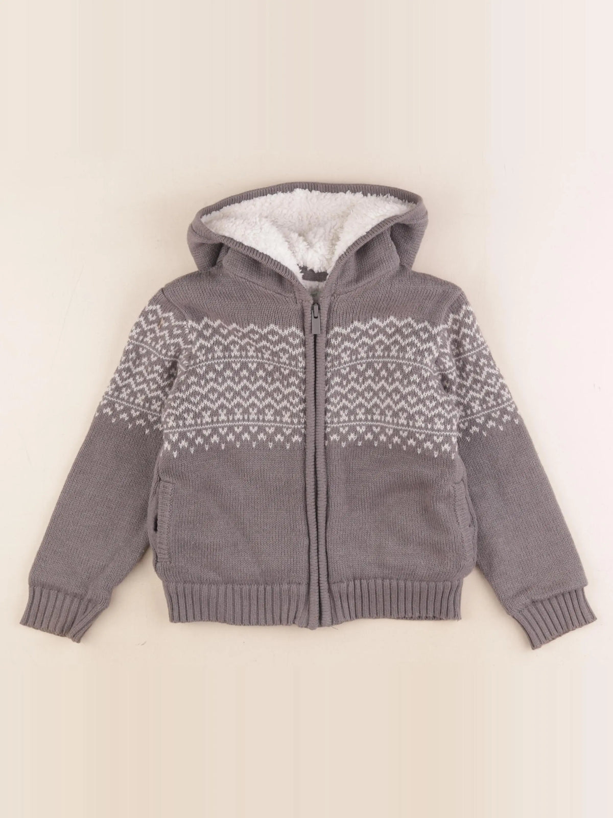 Vertbaudet - gilet gris - 5 ans