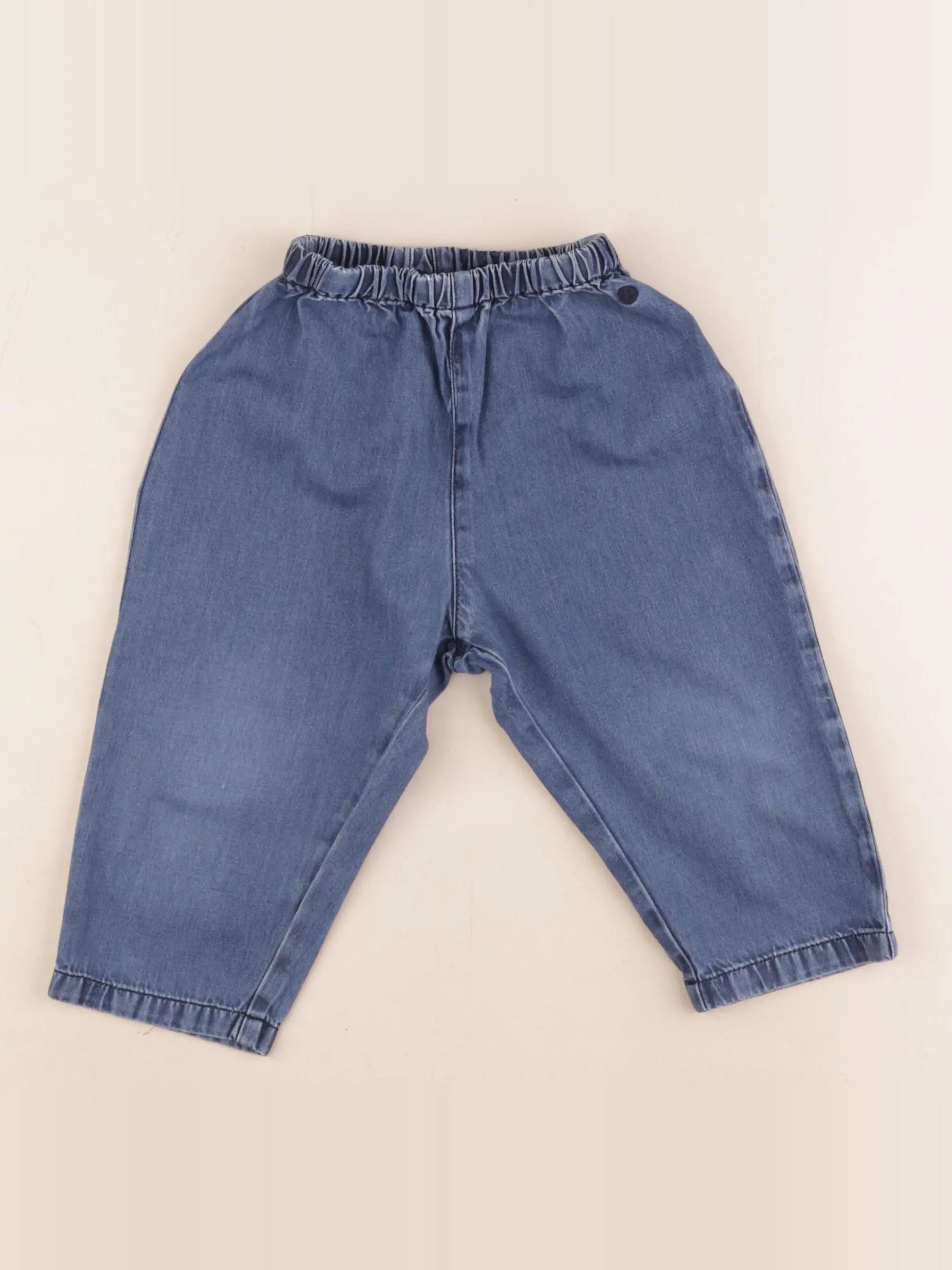 Petit Bateau - pantalon bleu - 24 mois