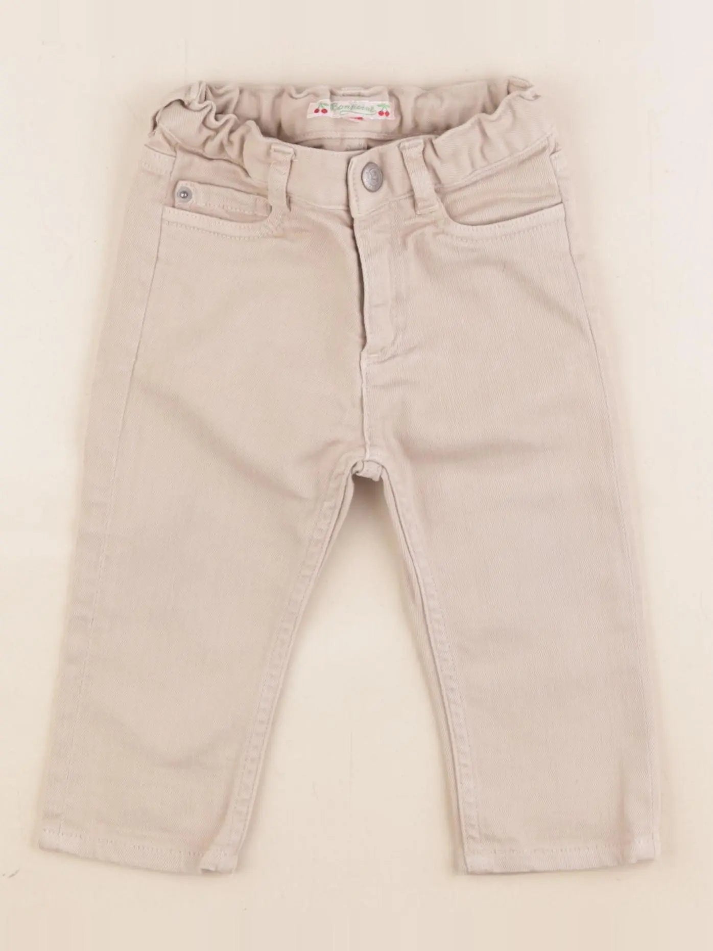 Bonpoint - jean beige - 12 mois