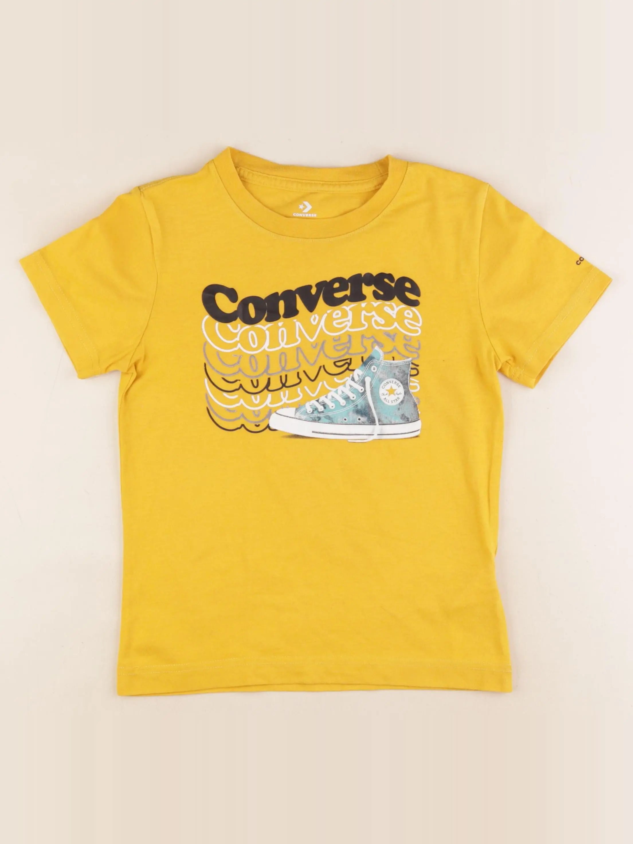 Converse - tee-shirt jaune - 7 ans
