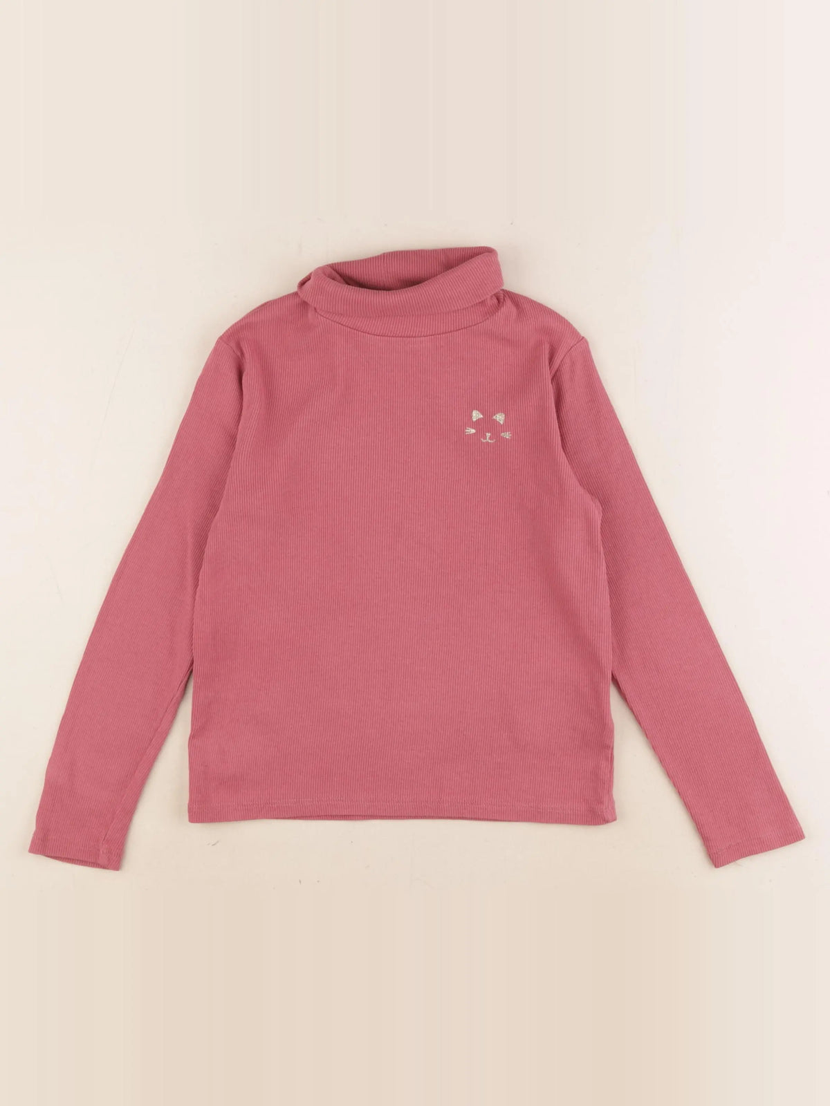 Vertbaudet - sous-pull rose - 8 ans
