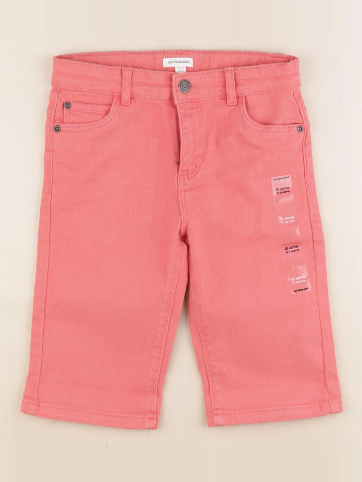 Vertbaudet - short orange - 9 ans