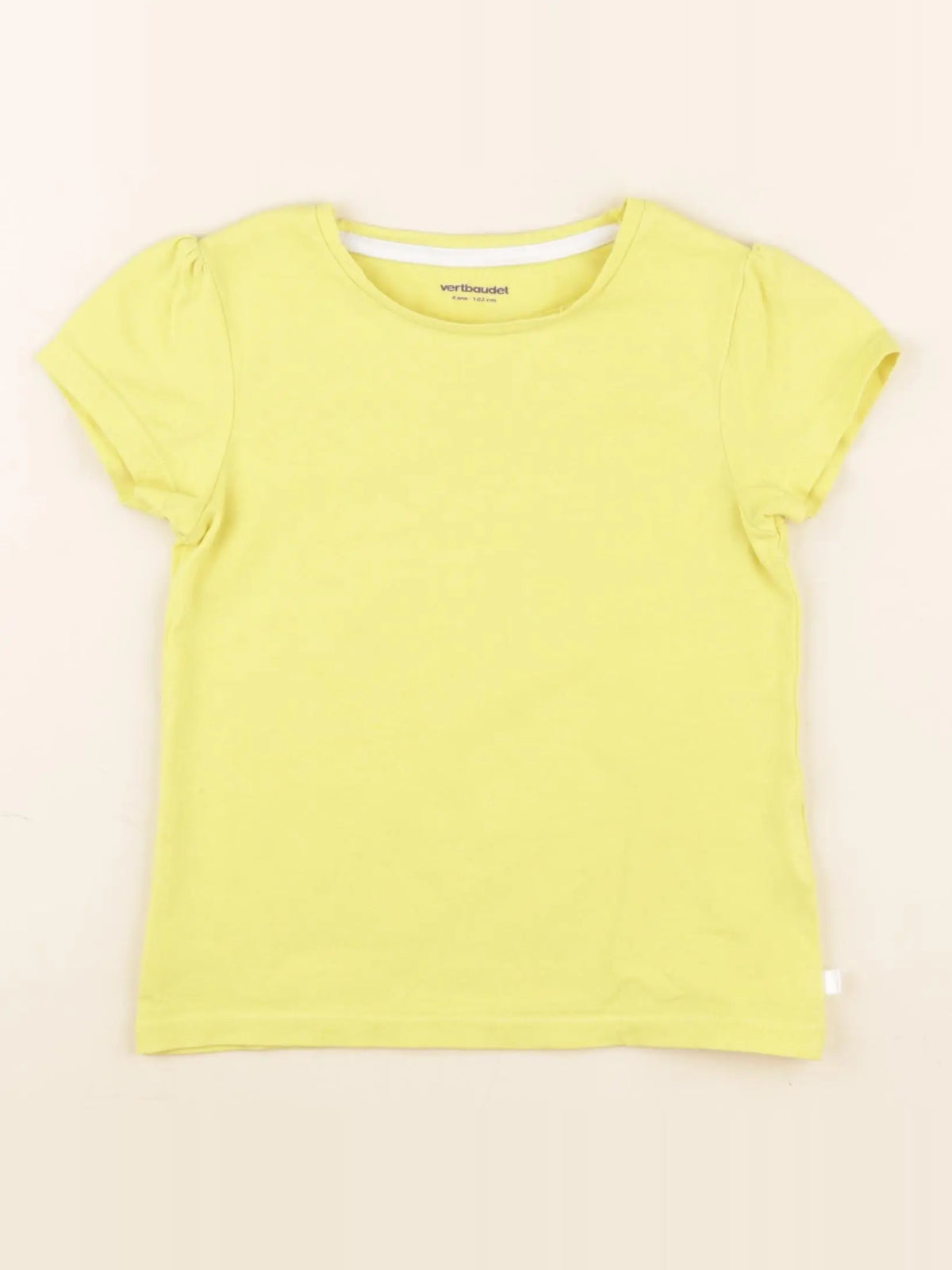 Vertbaudet - tee-shirt jaune - 4 ans