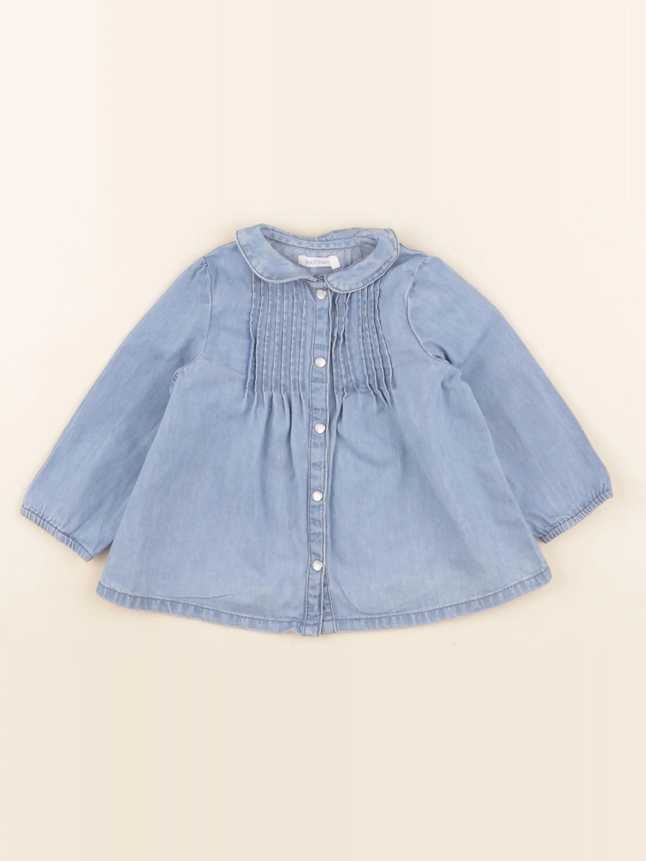 Boutchou - blouse bleu - 9 mois