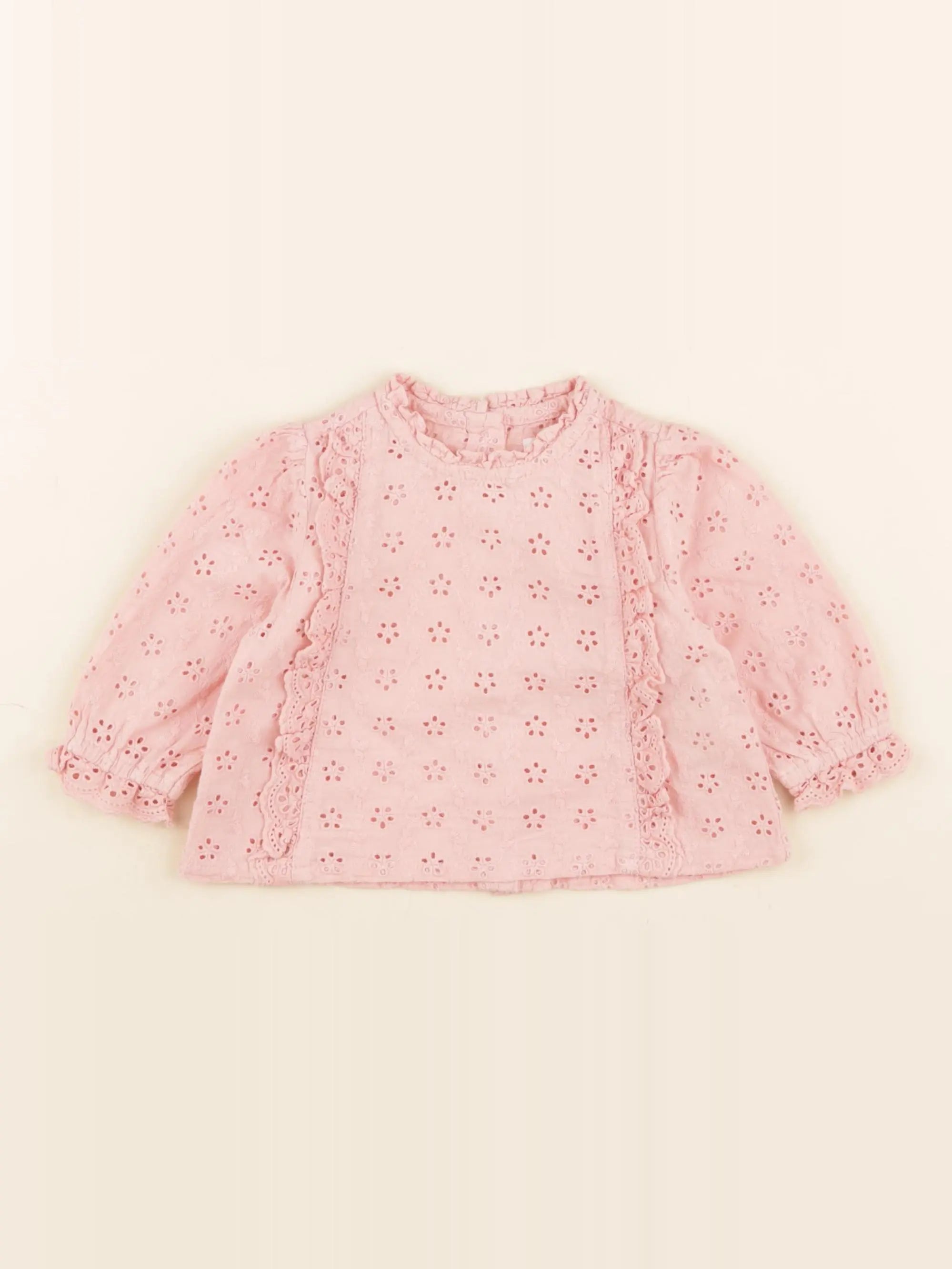 Vertbaudet - blouse rose - 6 mois