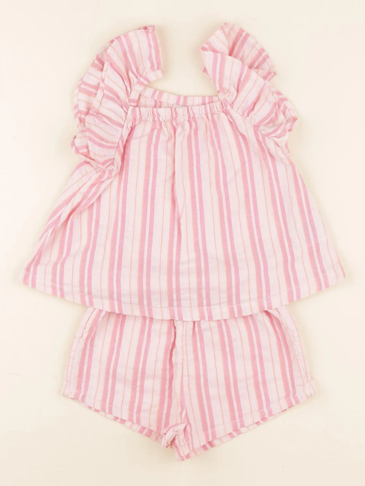 H&M - ensemble rose - 6/9 mois