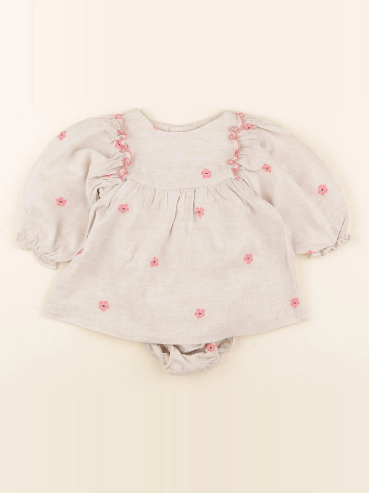 Zara - robe beige - 3/6 mois