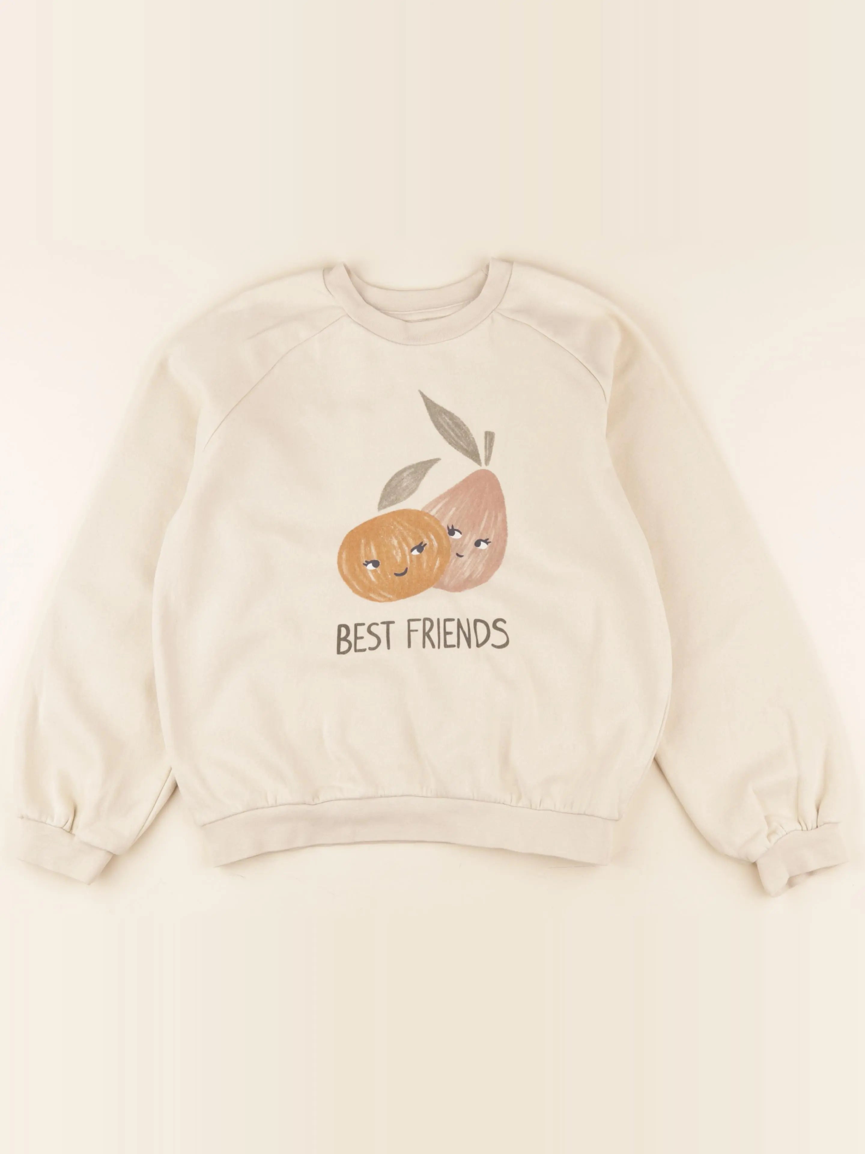 Vertbaudet - sweat beige - 10 ans