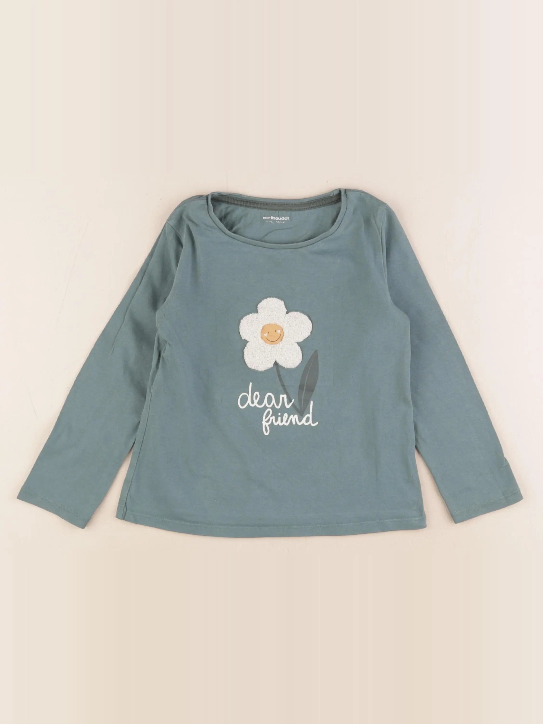 Vertbaudet - tee-shirt vert - 4 ans