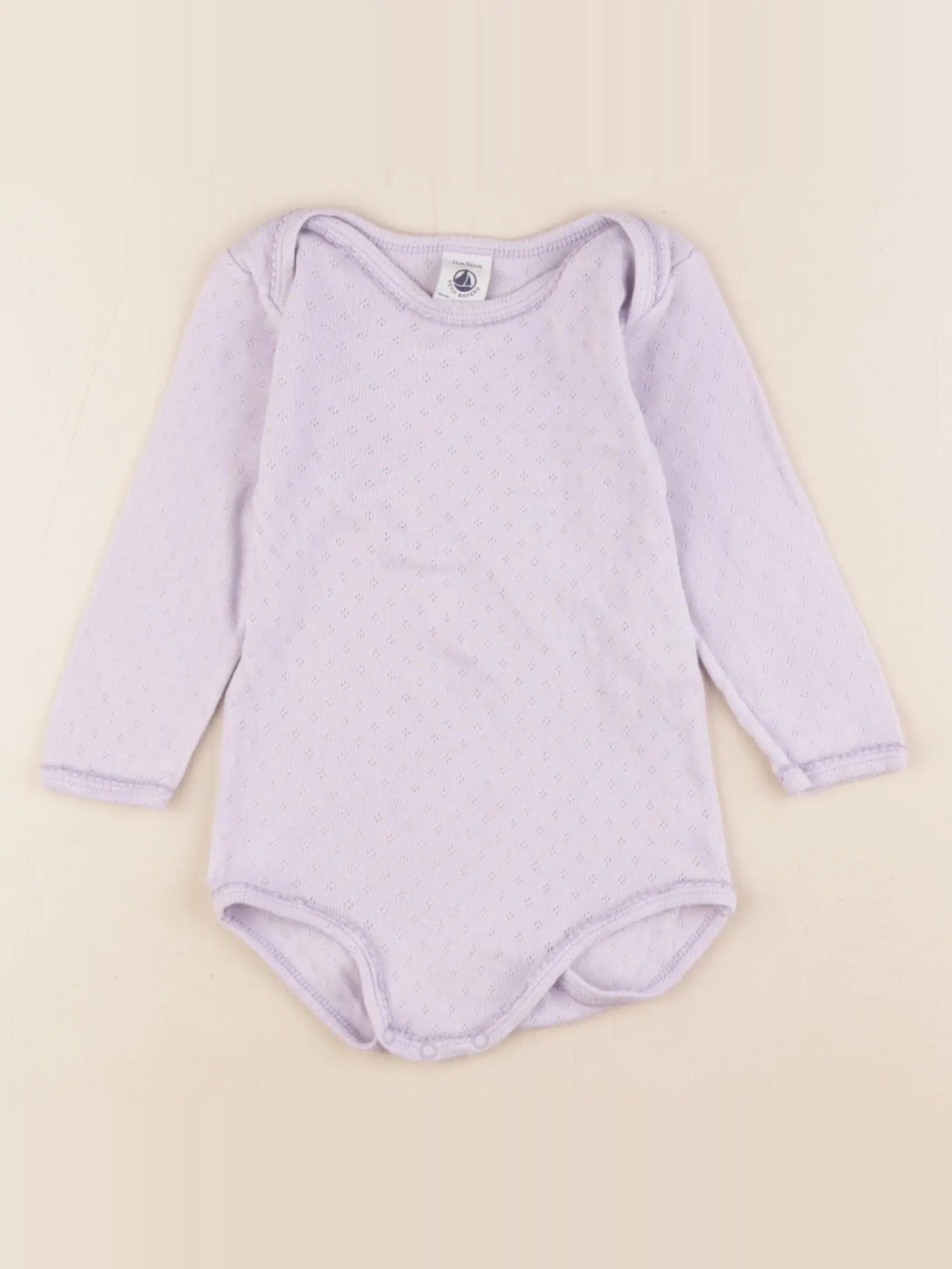 Petit Bateau - body violet - 24 mois