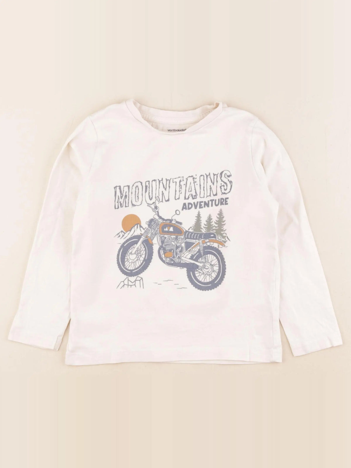 Vertbaudet - tee-shirt beige - 5 ans