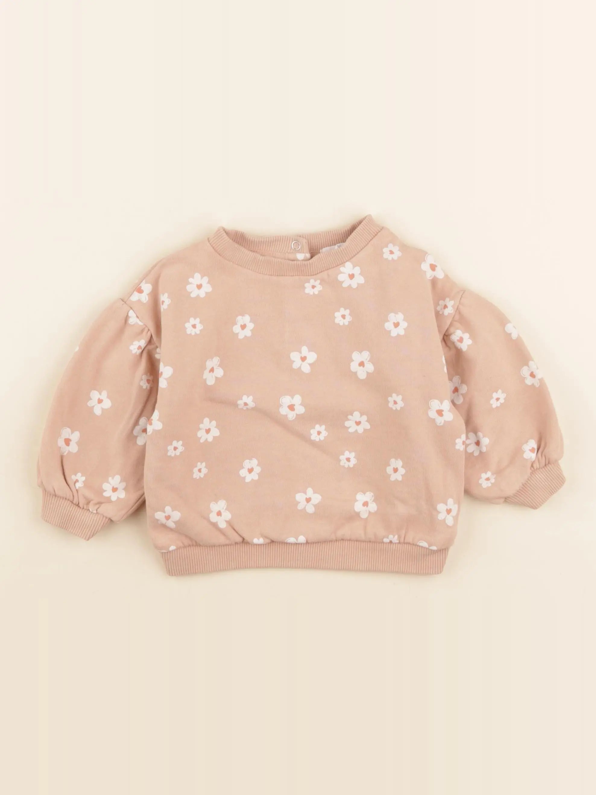 Vertbaudet - sweat rose - 6 mois