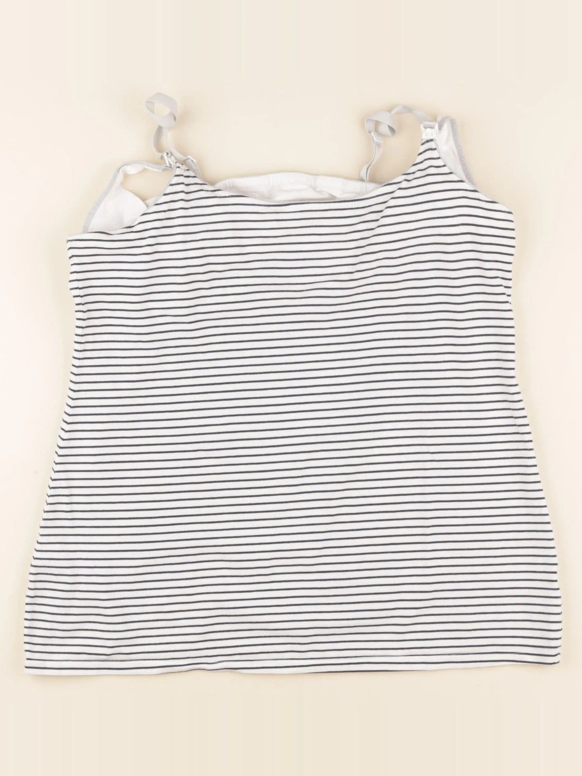 H&M - débardeur allaitement bleu, blanc - l
