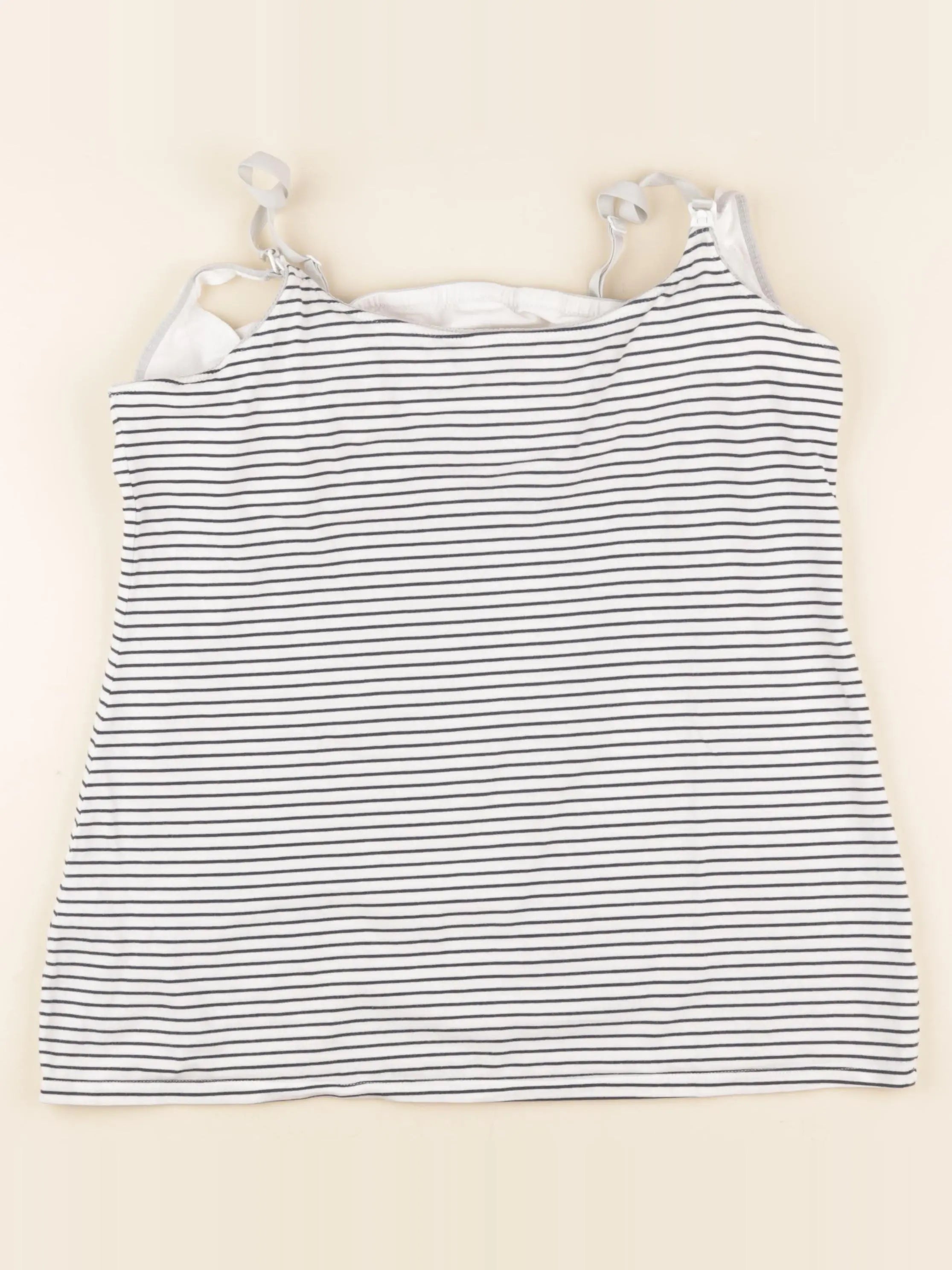 H&M - débardeur allaitement bleu, blanc - l