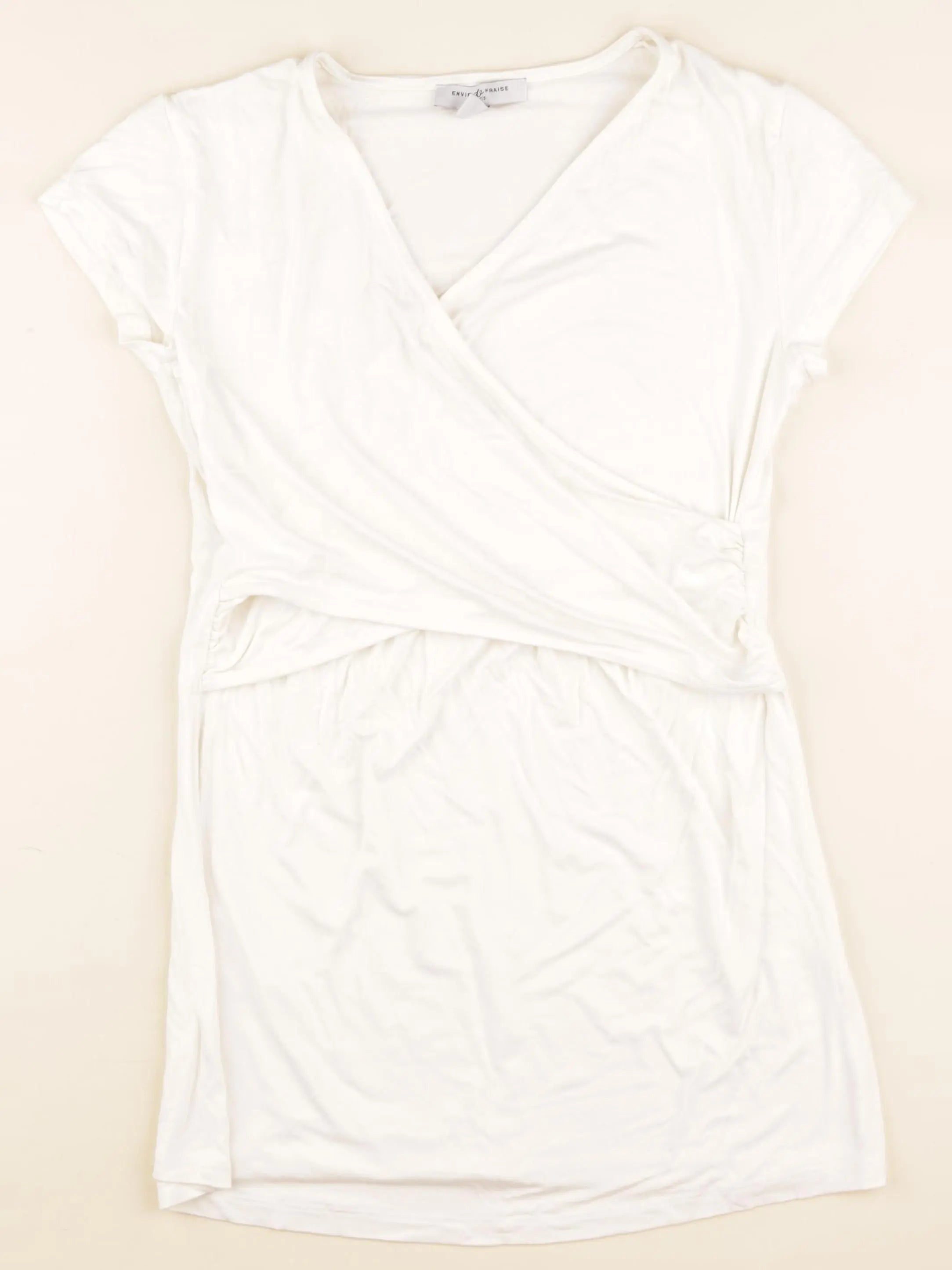Envie de fraise - tee-shirt grossesse beige - 36 à 38