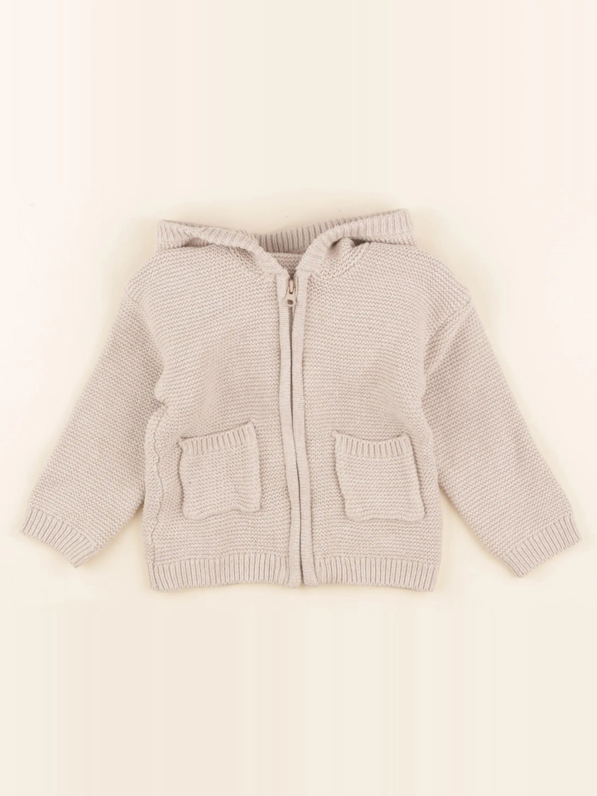 Vertbaudet - gilet beige - 24 mois
