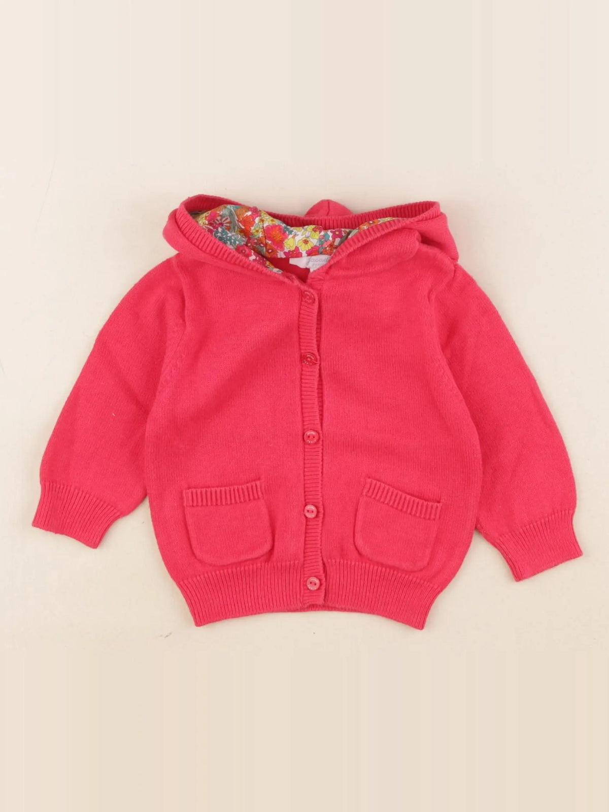 Jacadi - gilet rouge - 6 mois