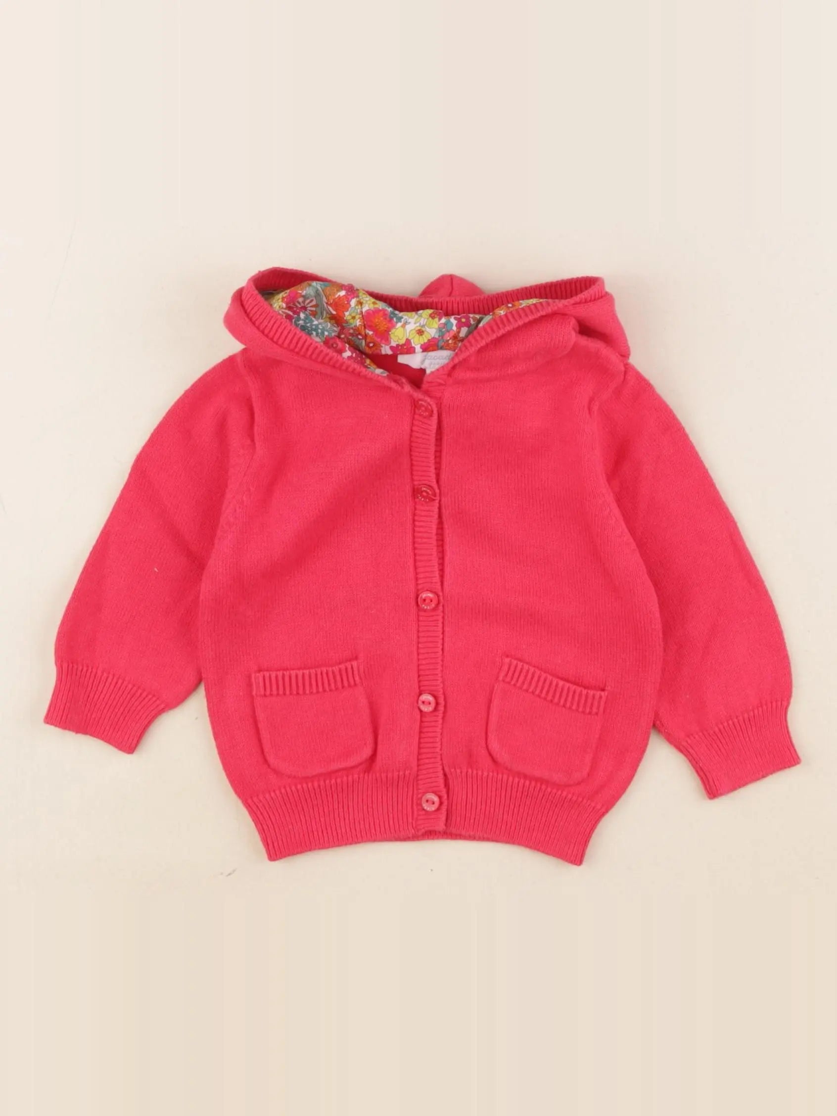 Jacadi - gilet rouge - 6 mois