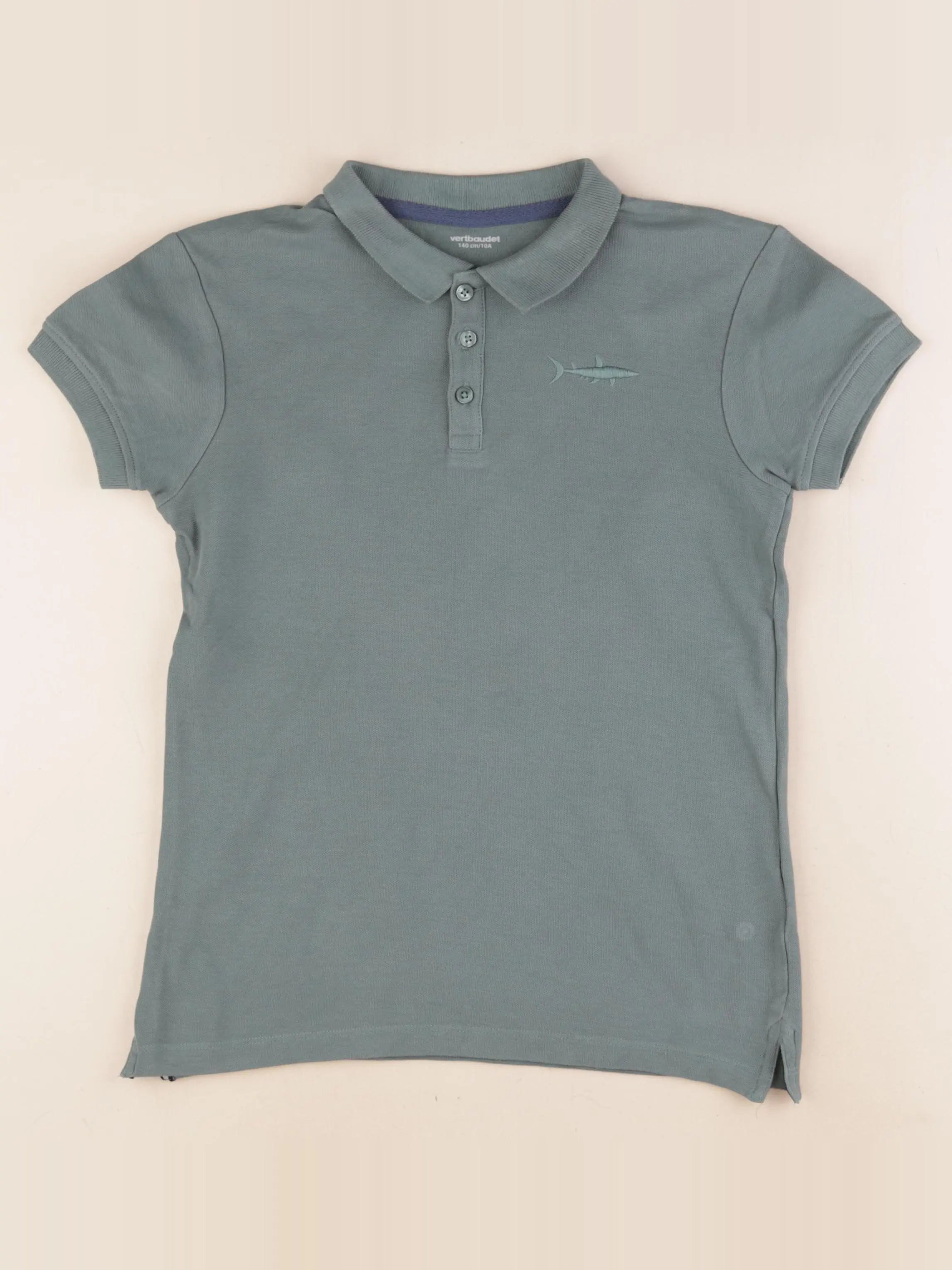 Vertbaudet - polo vert - 10 ans
