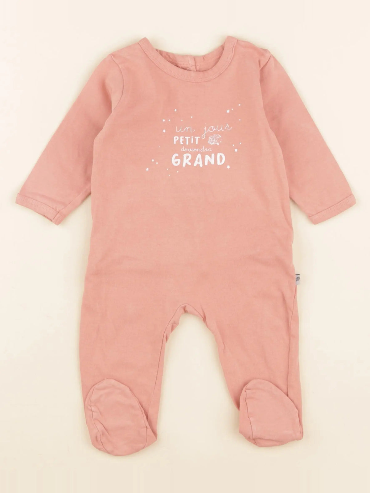Petit Bateau - pyjama coton rose - 6 mois