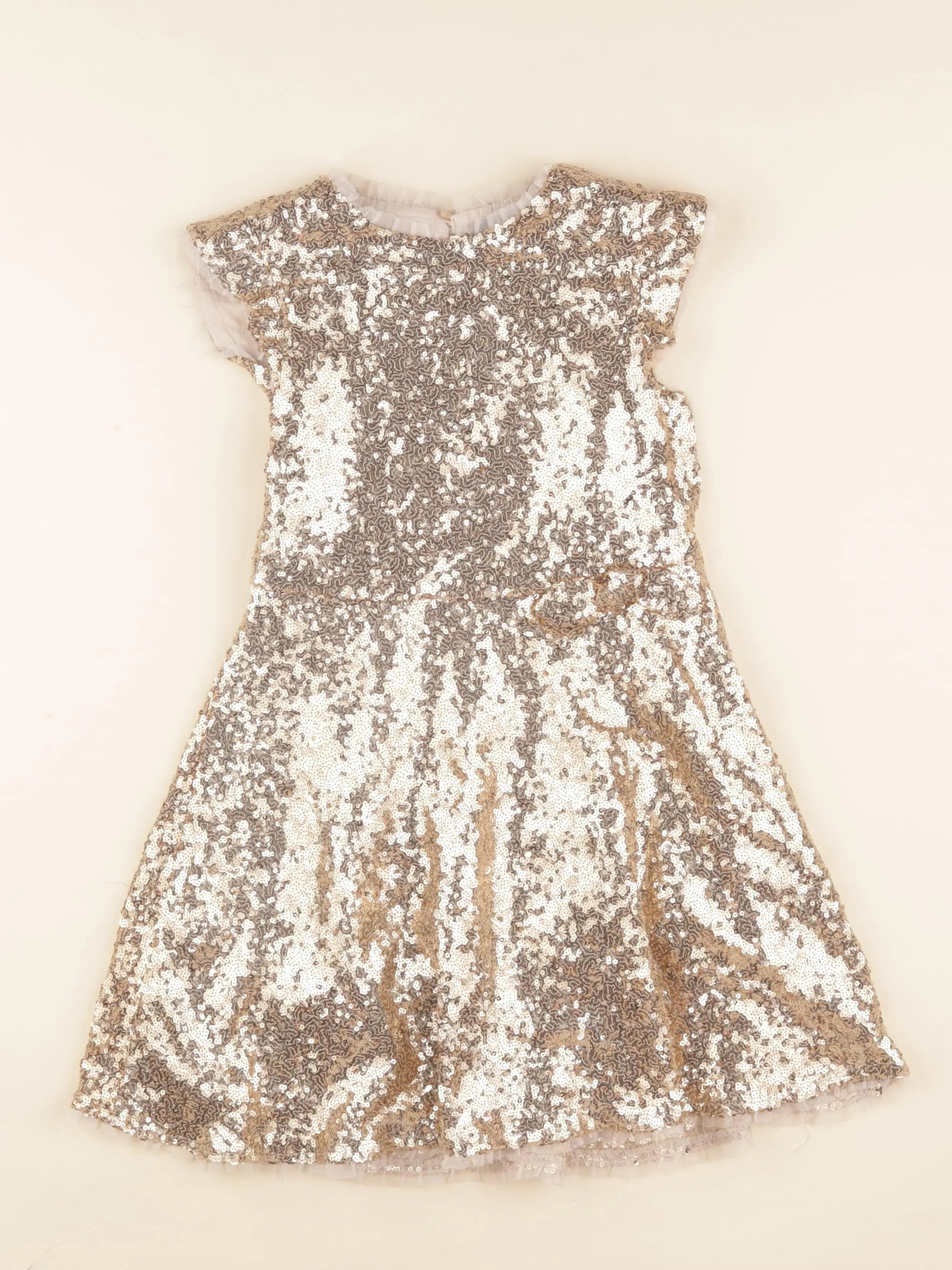 Vertbaudet - robe or - 8 ans