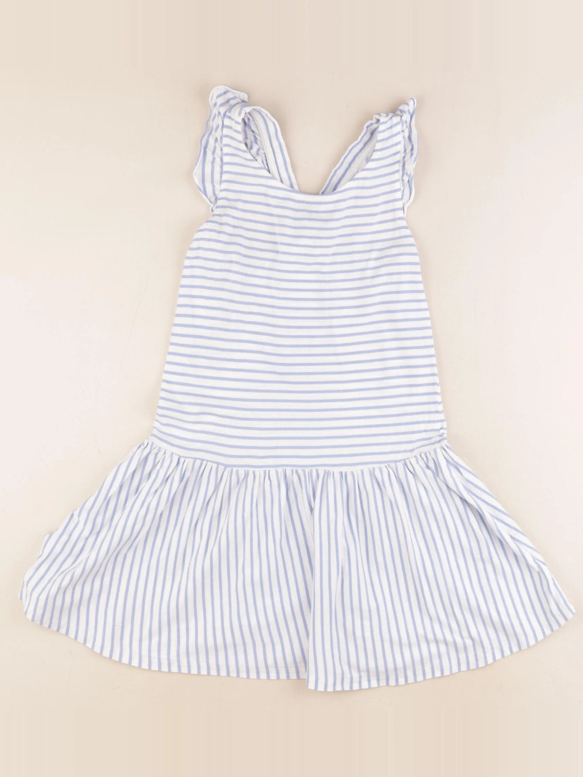 La Redoute - robe bleu, blanc - 8 ans