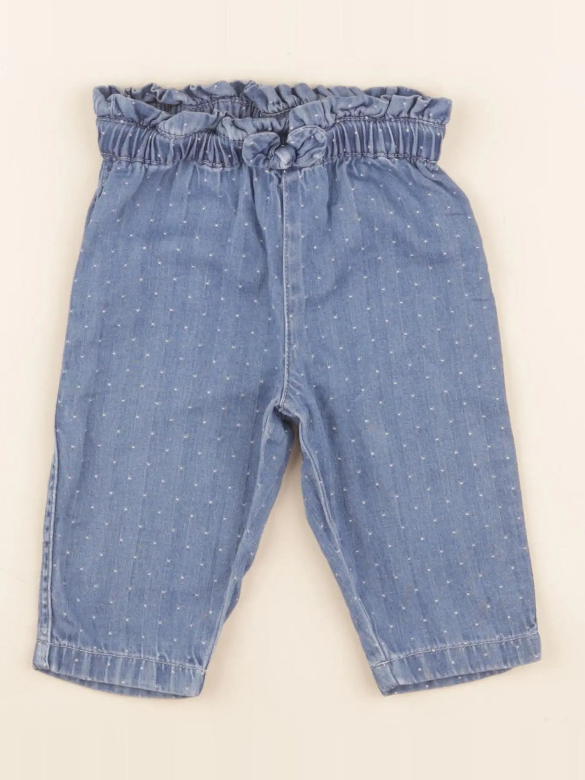 Petit Bateau - pantalon bleu - 6 mois