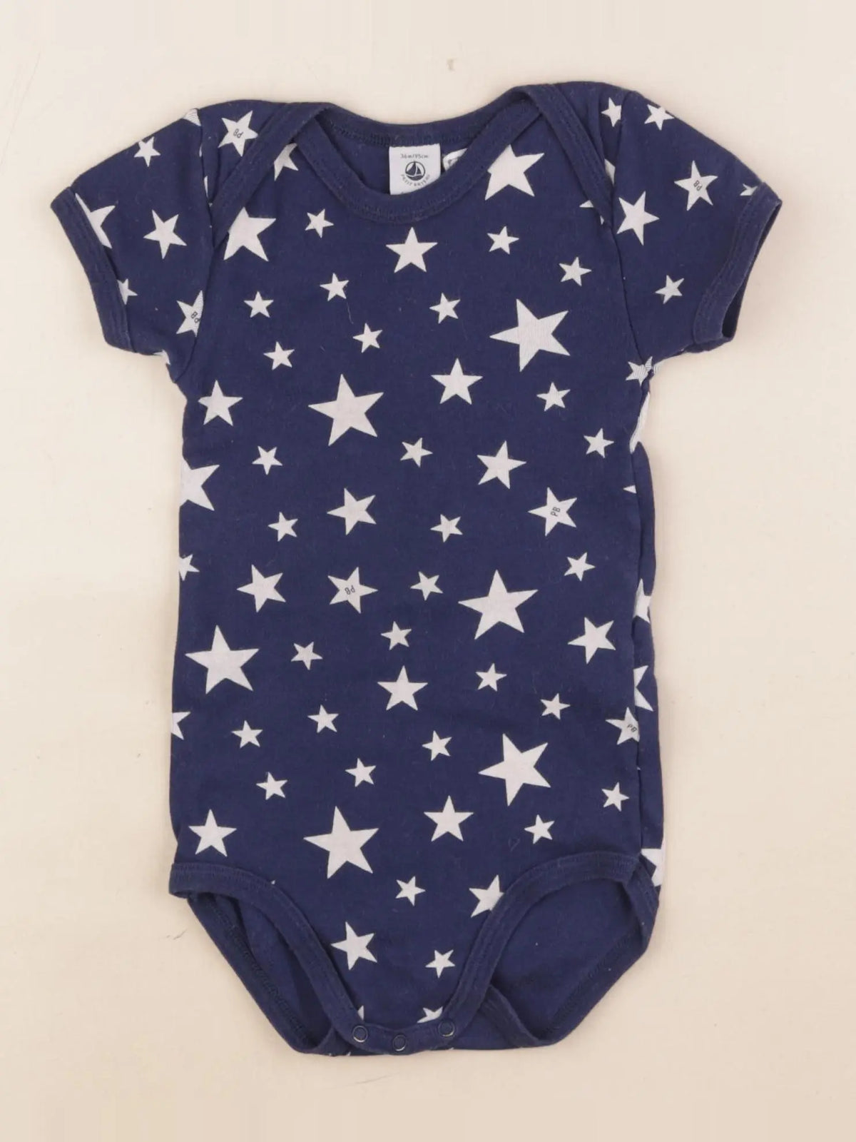 Petit Bateau - body bleu - 36 mois