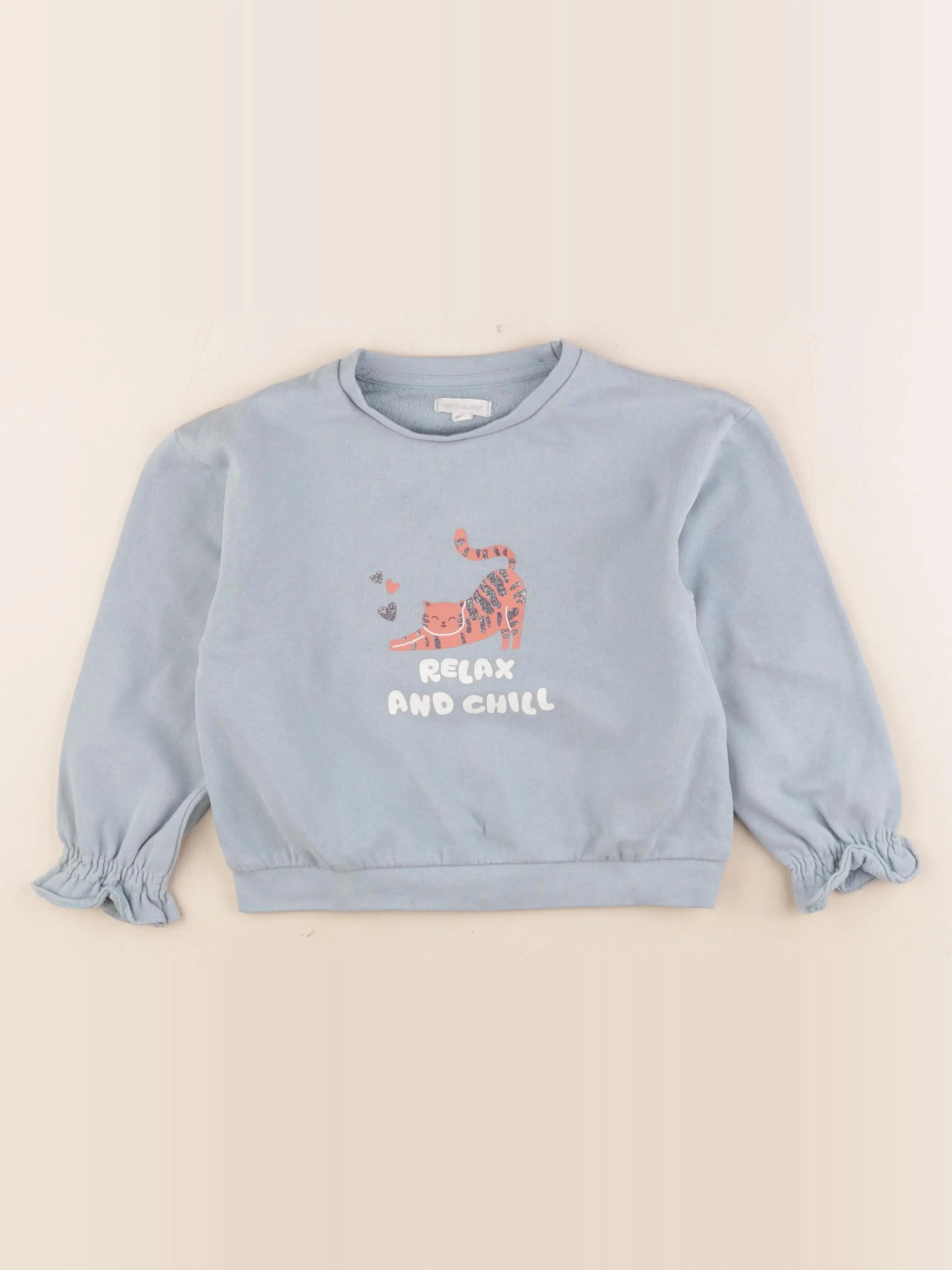 Vertbaudet - sweat vert - 5 ans