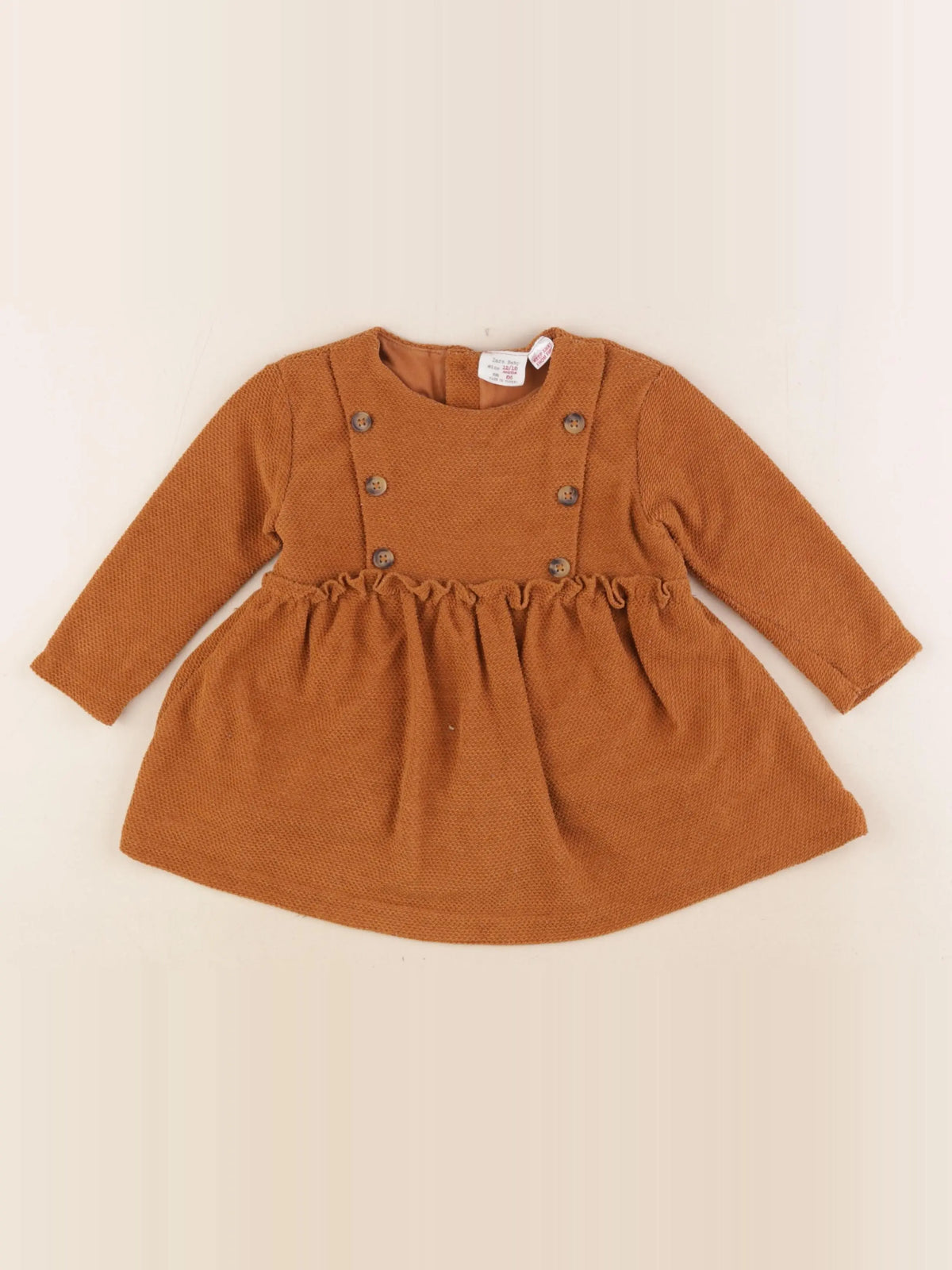 Zara - robe marron - 12/18 mois