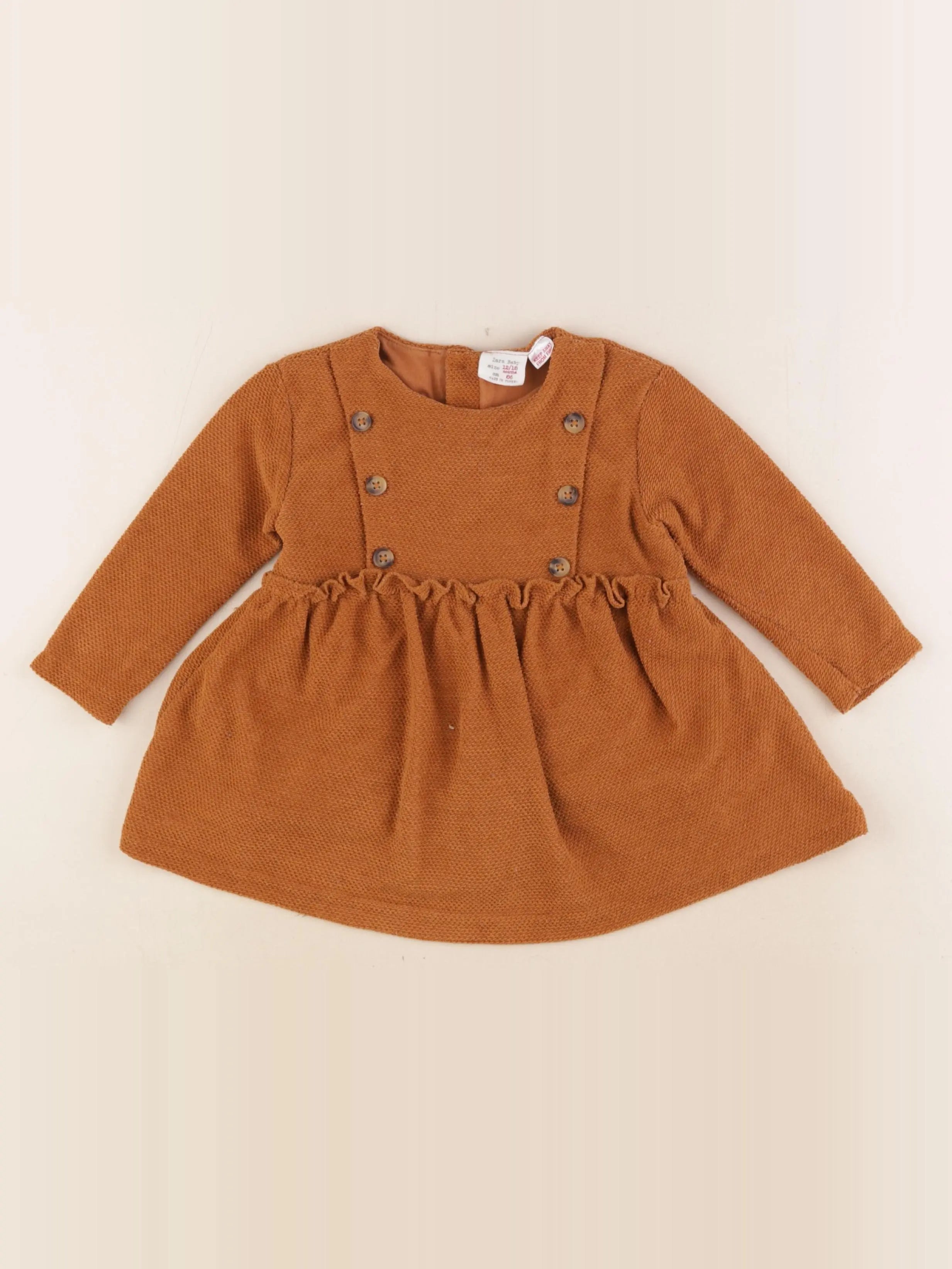 Zara - robe marron - 12/18 mois