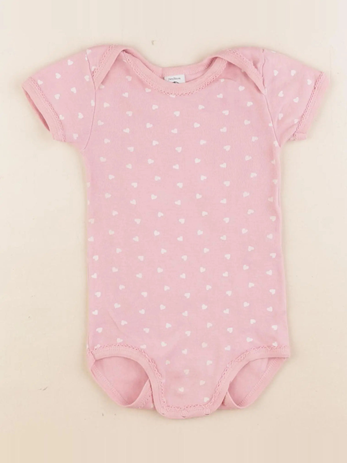 Petit Bateau - body rose - 24 mois