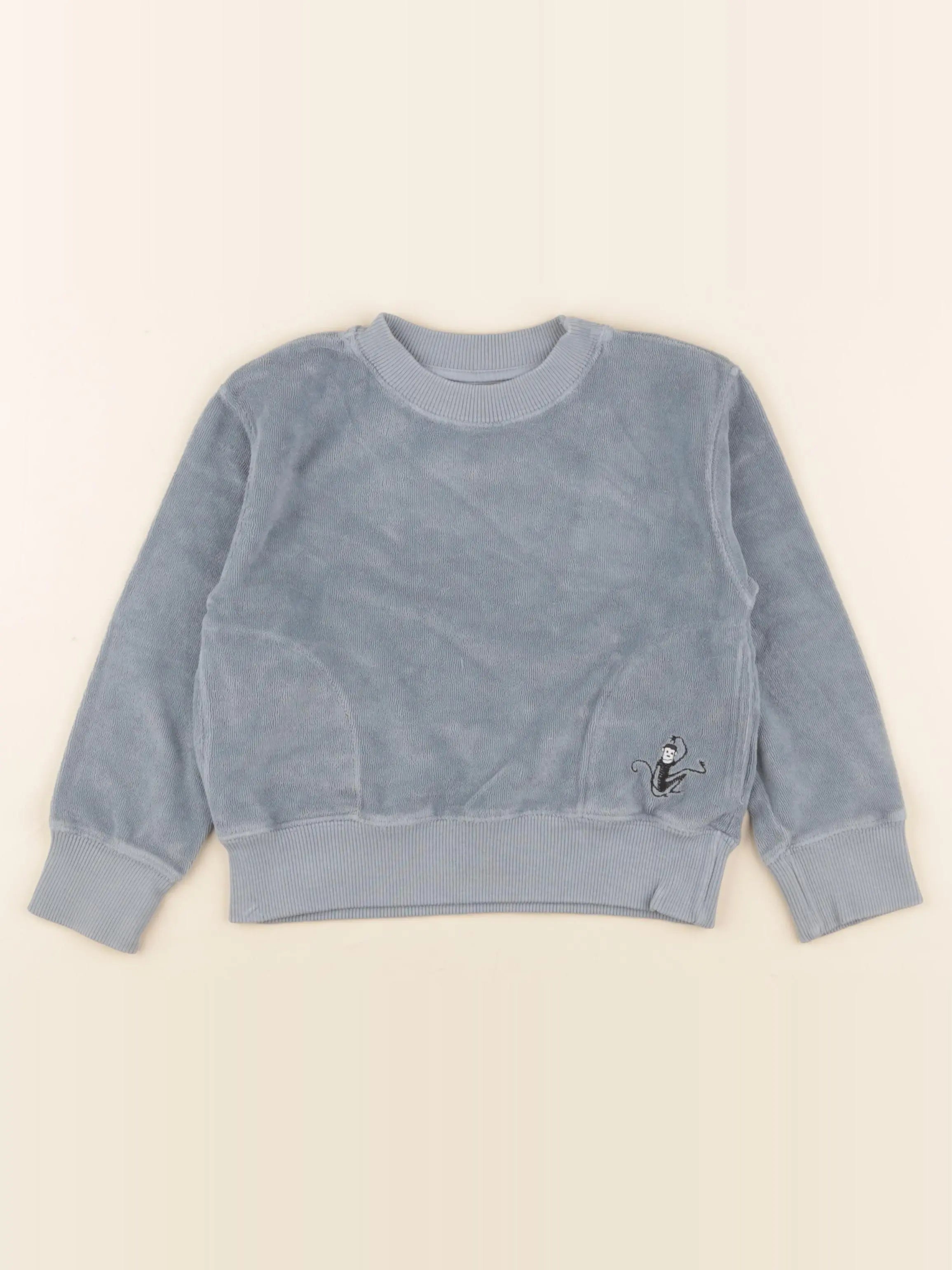 Emile et Ida - sweat bleu - 3 ans