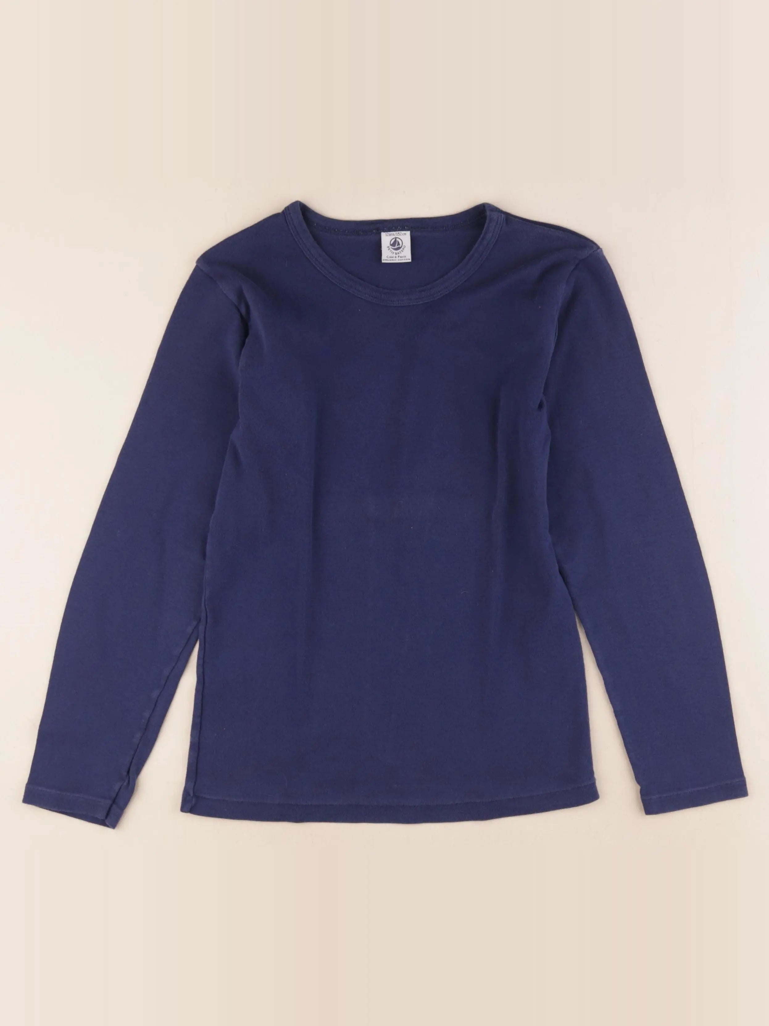 Petit Bateau - maillot de corps bleu - 12 ans
