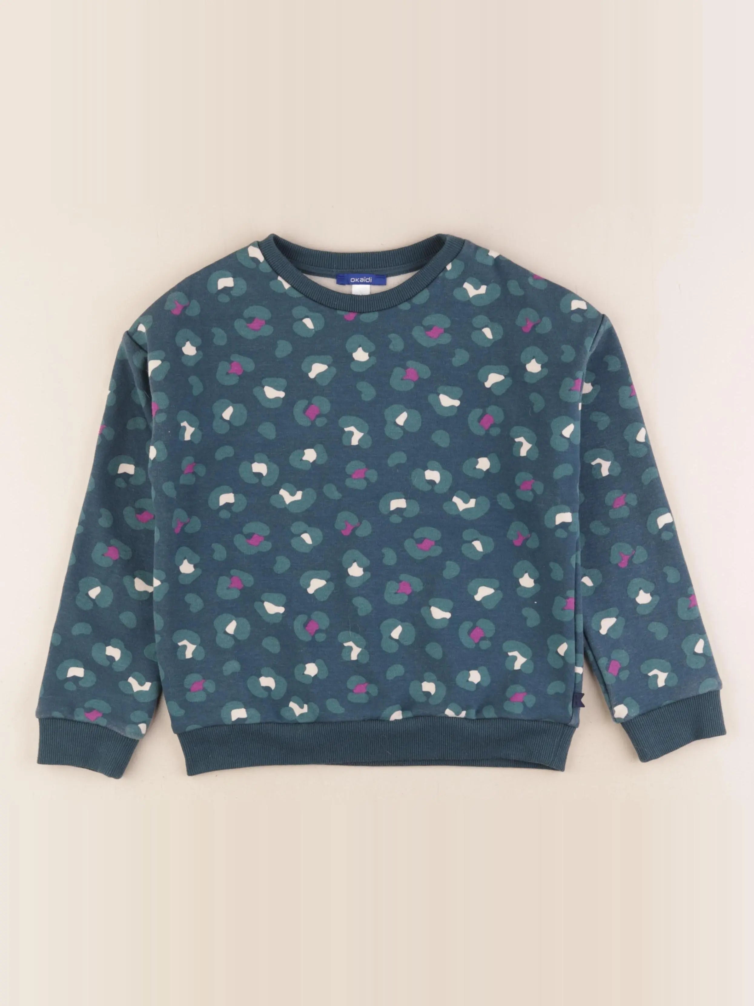 Okaidi - sweat vert - 8 ans