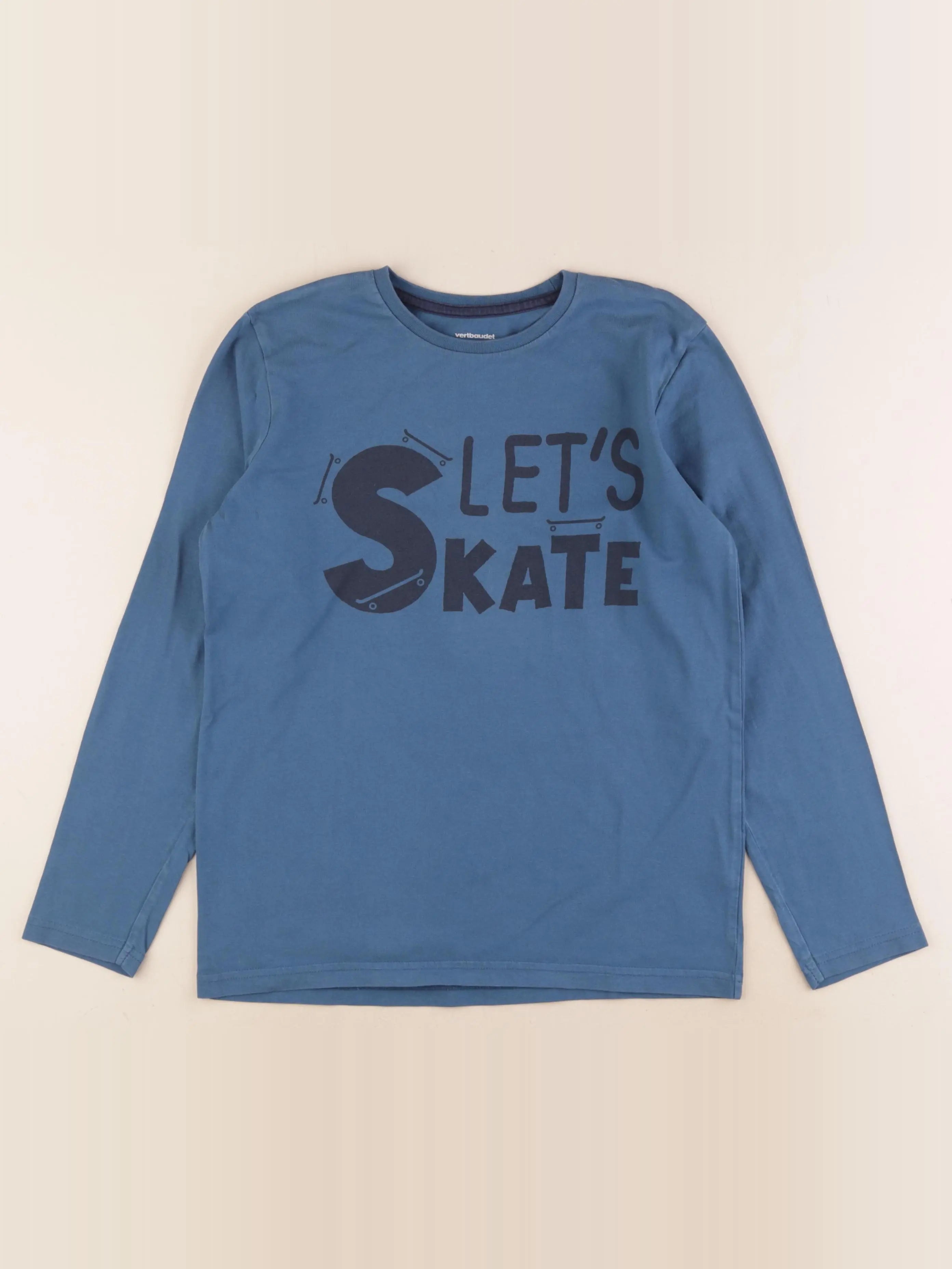 Vertbaudet - tee-shirt bleu - 12 ans