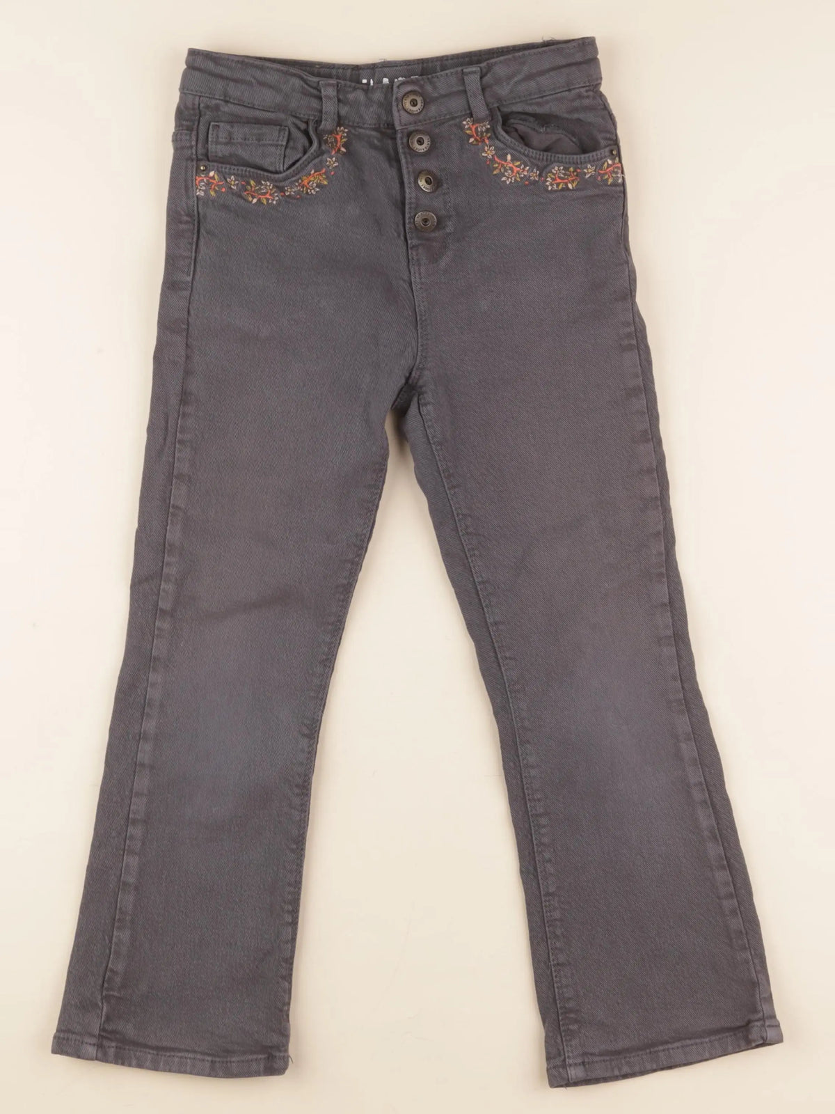 Vertbaudet - jean gris - 7 ans