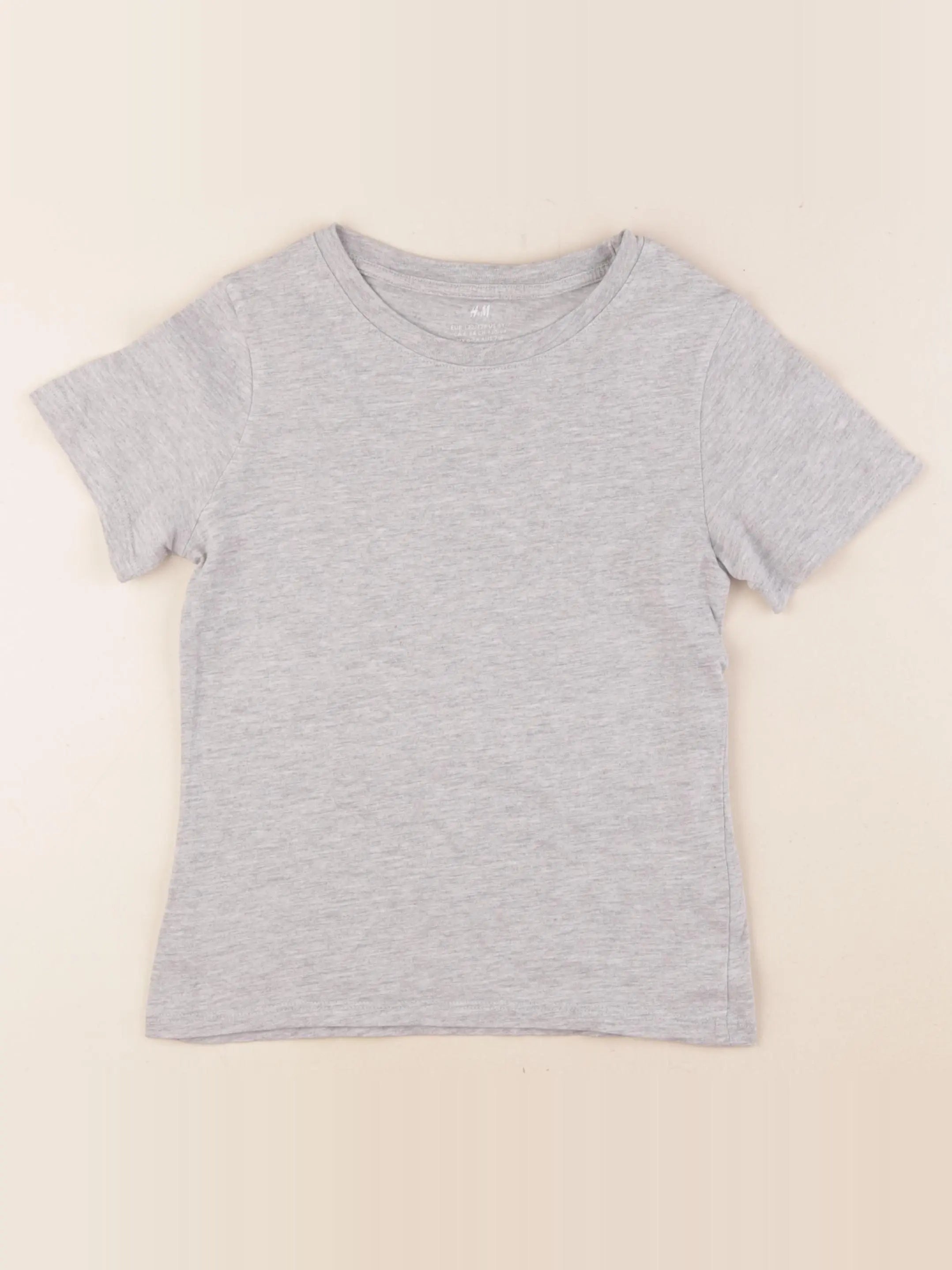 H&M - tee-shirt gris - 6/7 ans