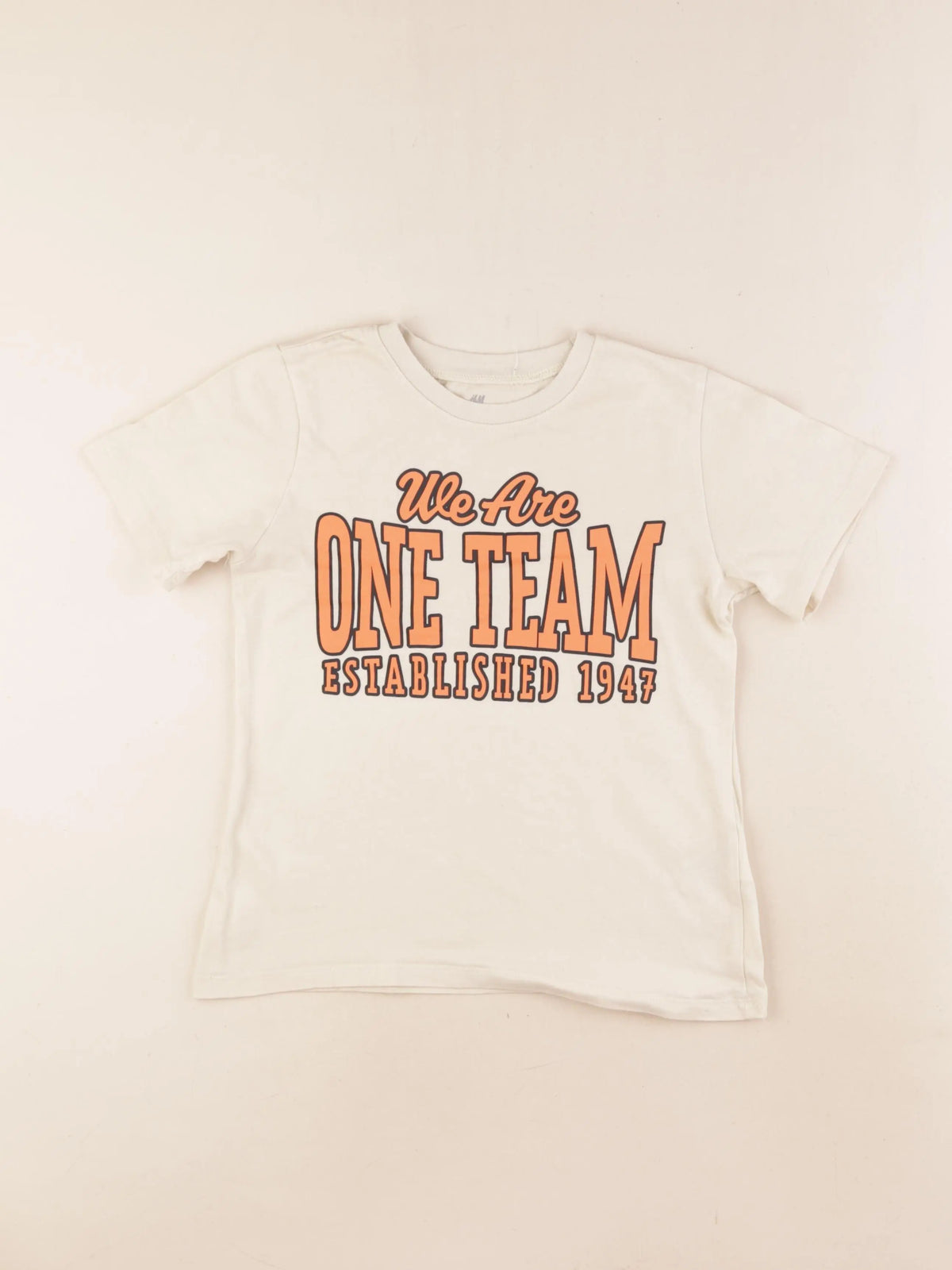 H&M - tee-shirt beige - 6/8 ans