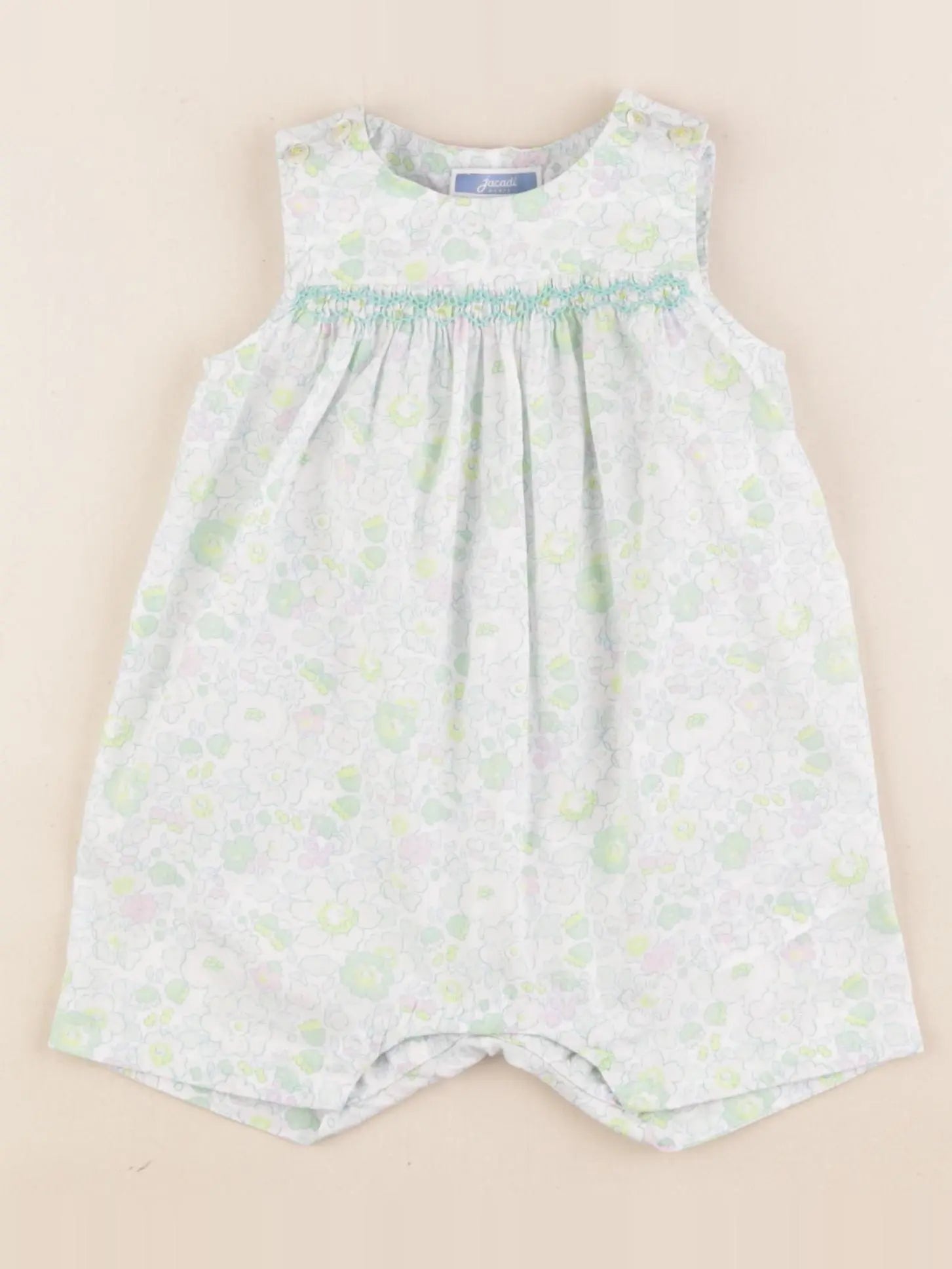 Jacadi - salopette liberty multicolore - 6 mois