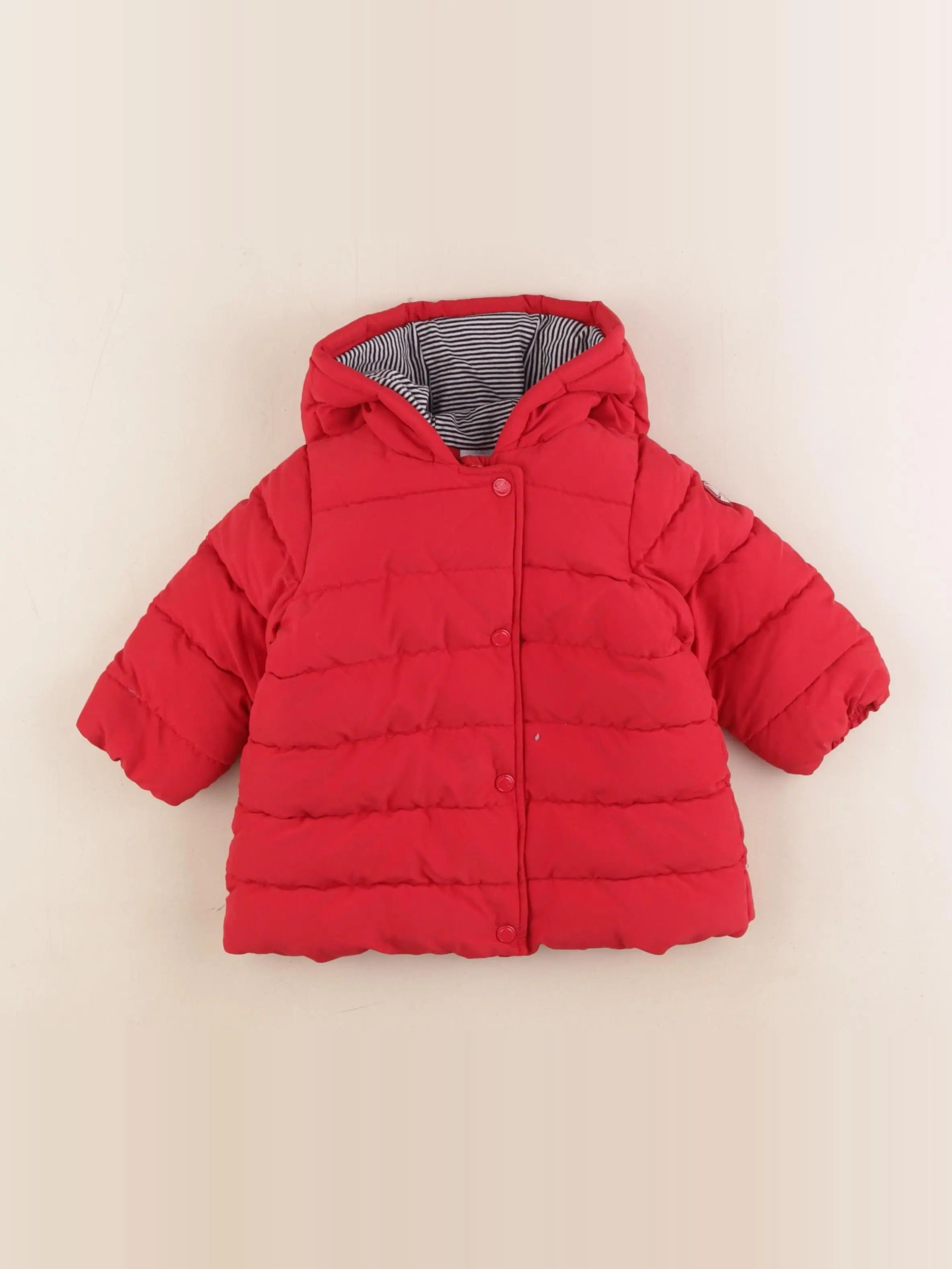 Petit Bateau - doudoune rouge - 12 mois