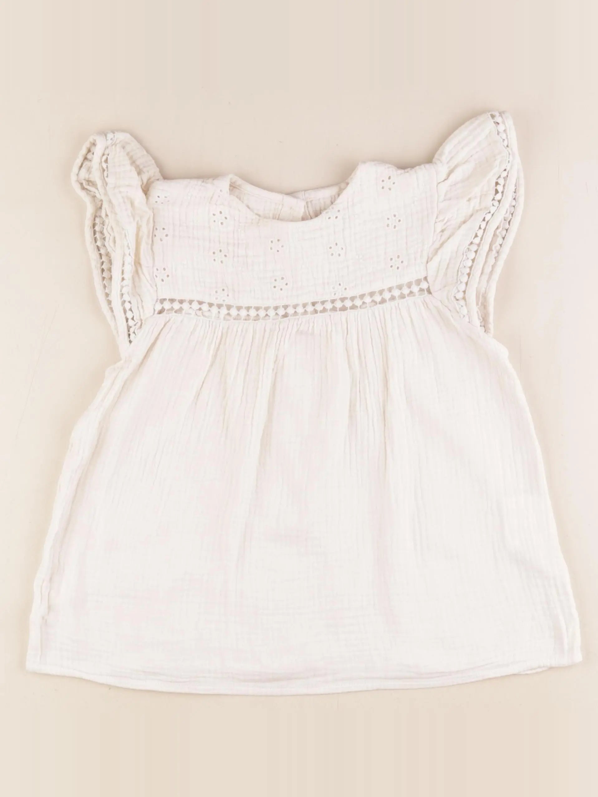 Vertbaudet - blouse beige - 3 ans