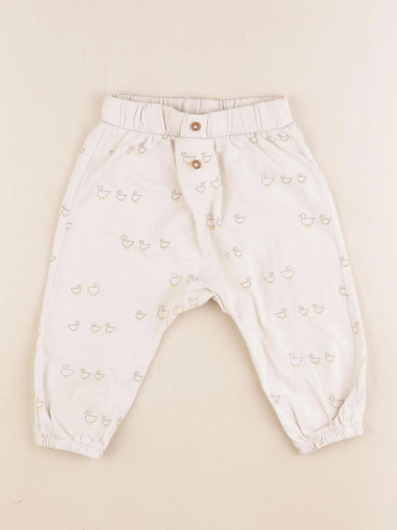 H&M - legging beige - 6/9 mois