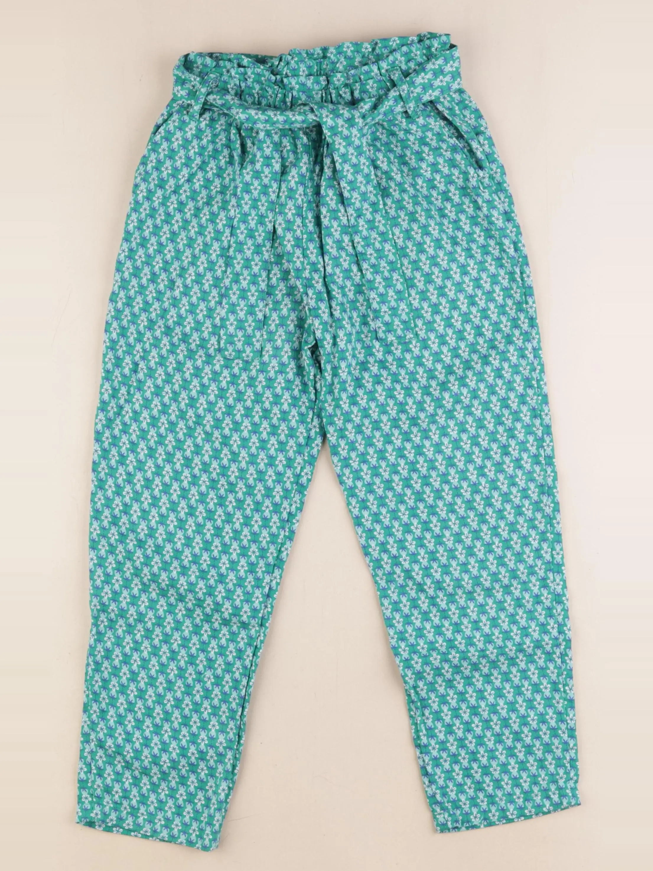 Vertbaudet - pantalon vert - 7 ans