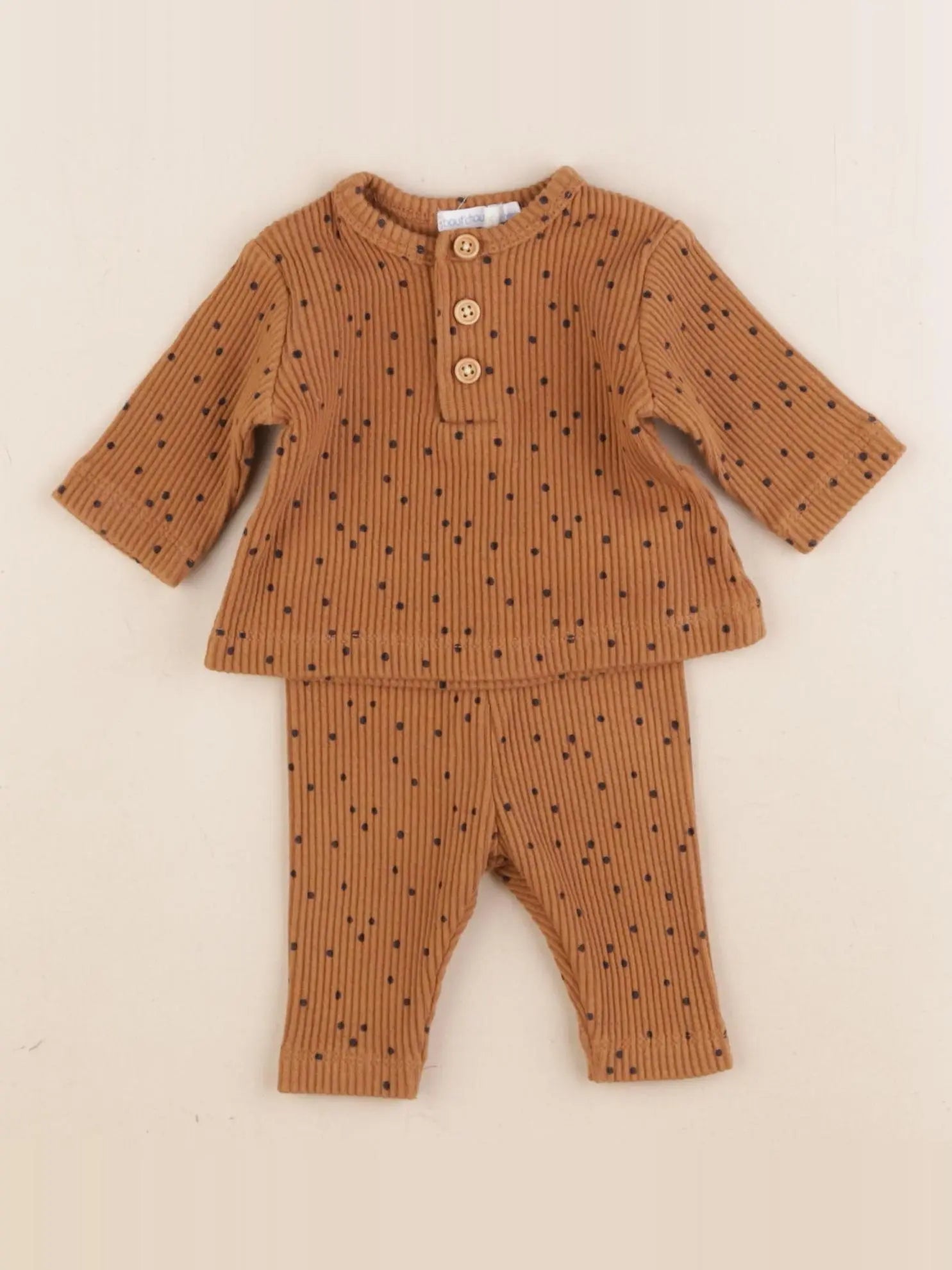 Boutchou - ensemble marron - 0 mois