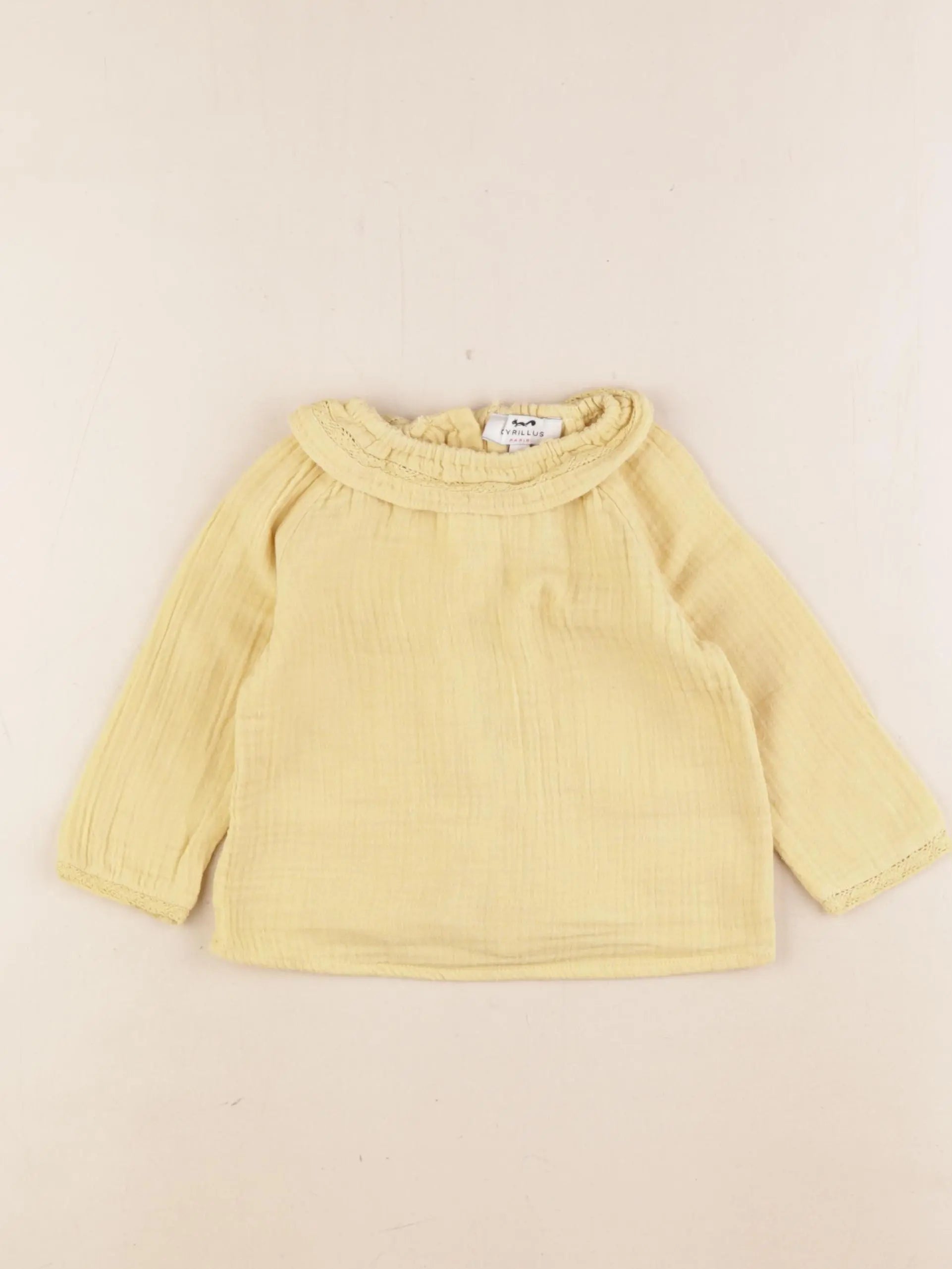 Cyrillus - blouse jaune - 9 mois