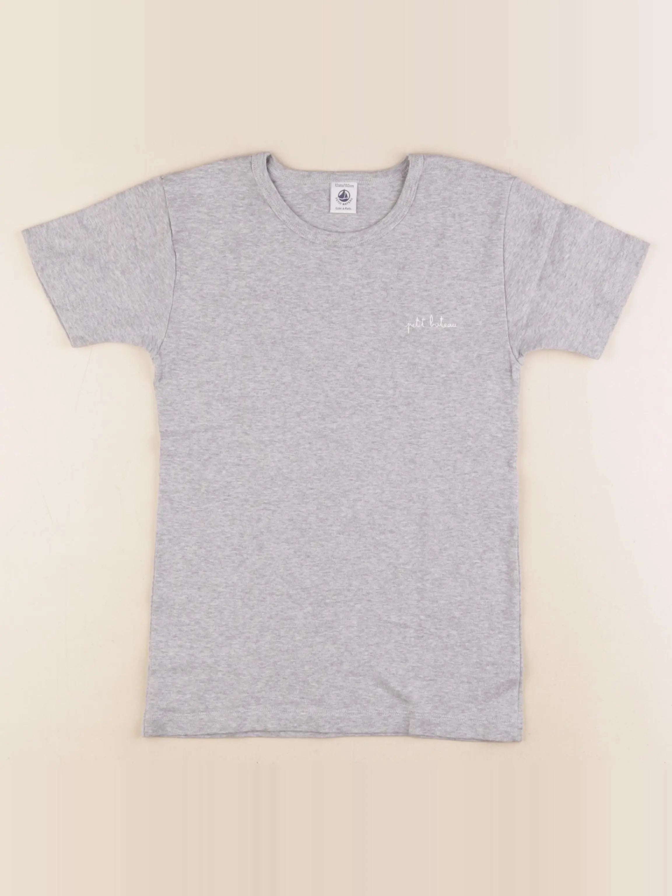 Petit Bateau - maillot de corps gris - 12 ans