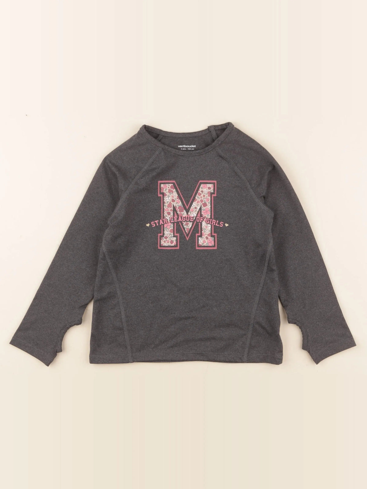 Vertbaudet - tee-shirt gris - 4 ans