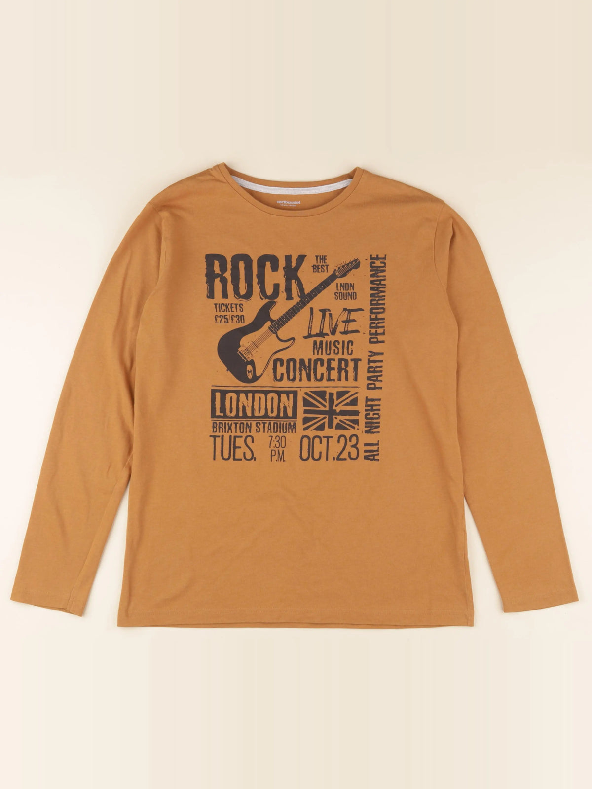 Vertbaudet - tee-shirt marron - 14 ans